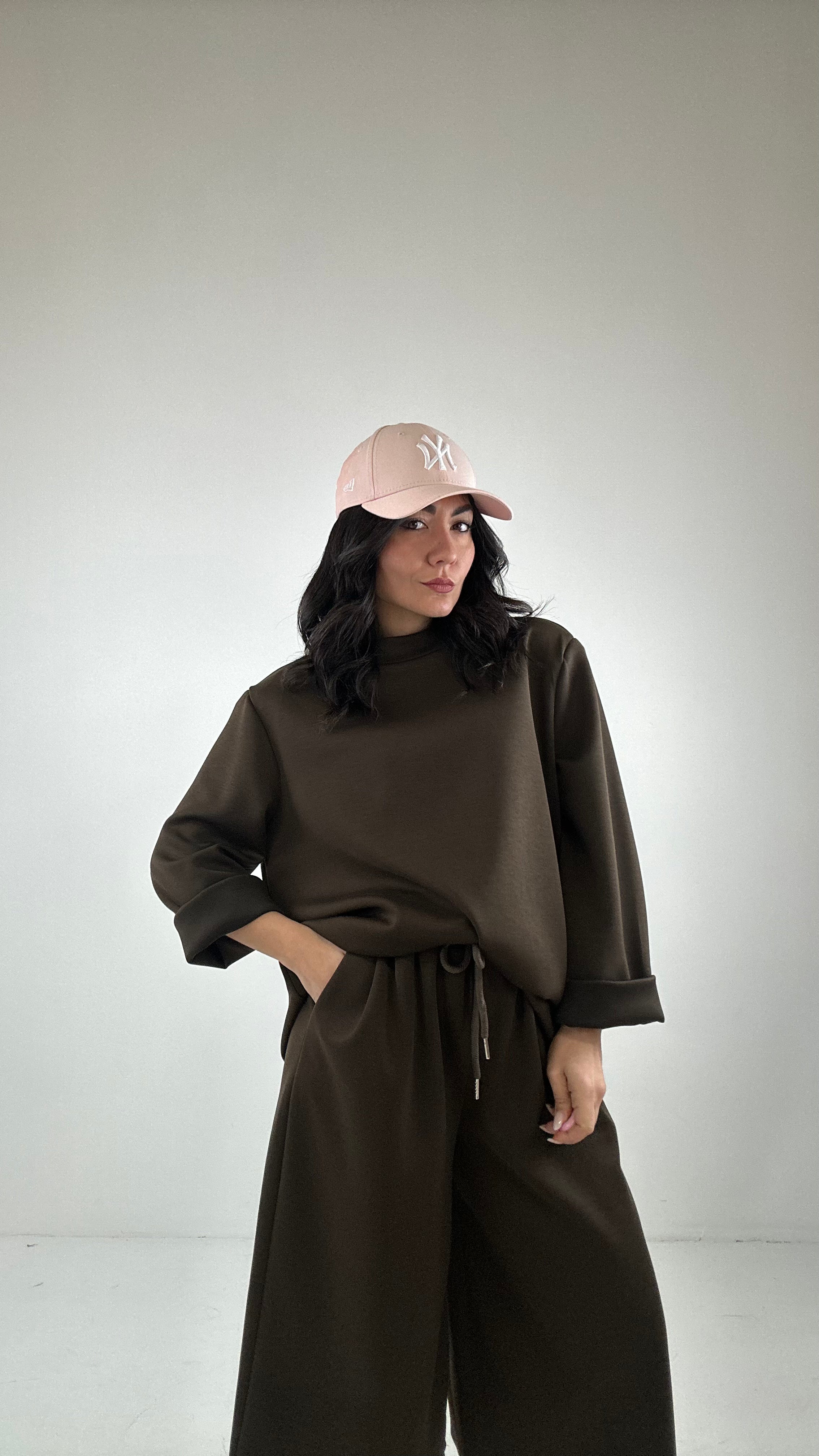 Completo BERMUDA E SPALLINA - MARRONE