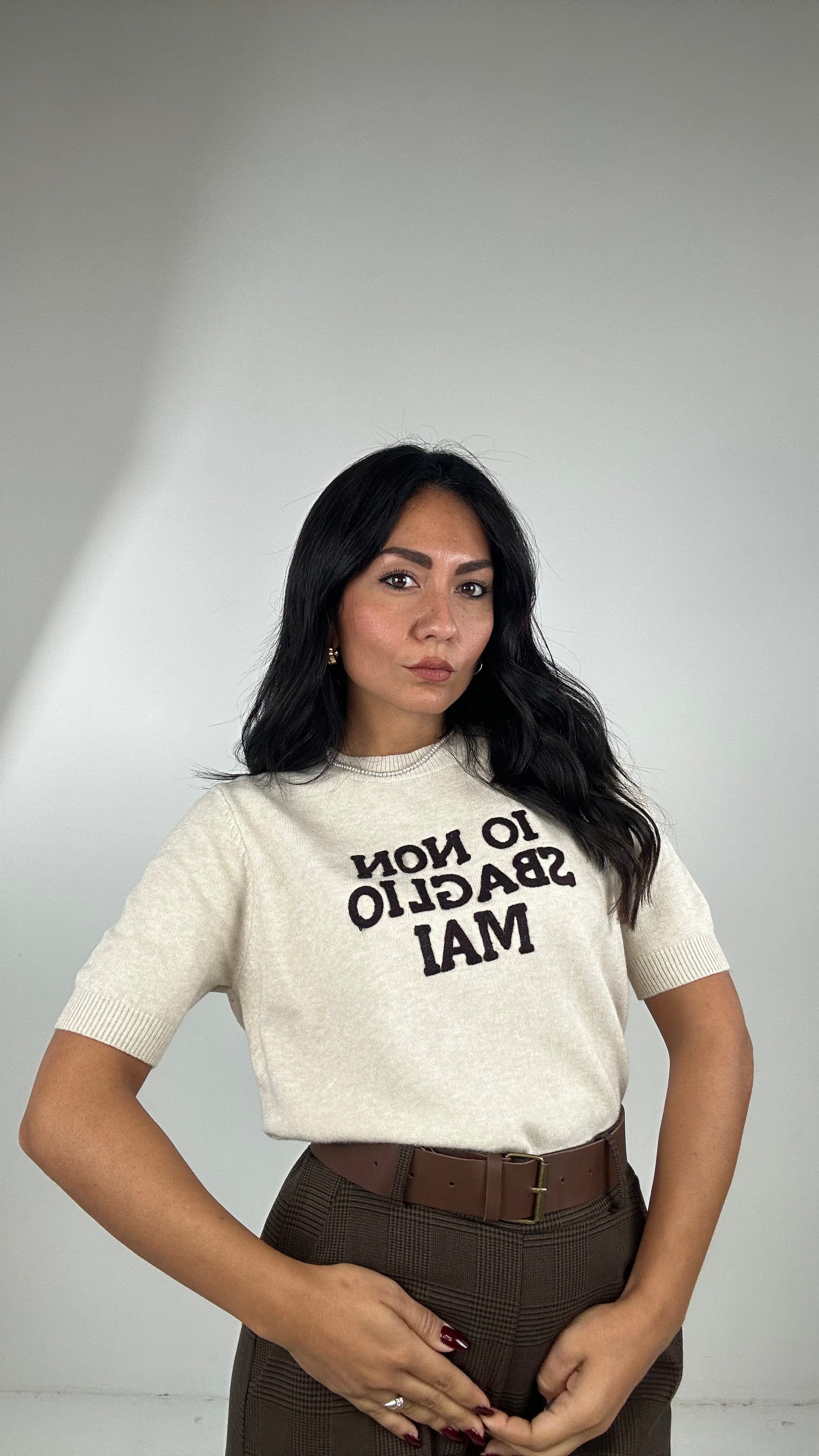 Pull IO NON SBAGLIO MAI - BEIGE