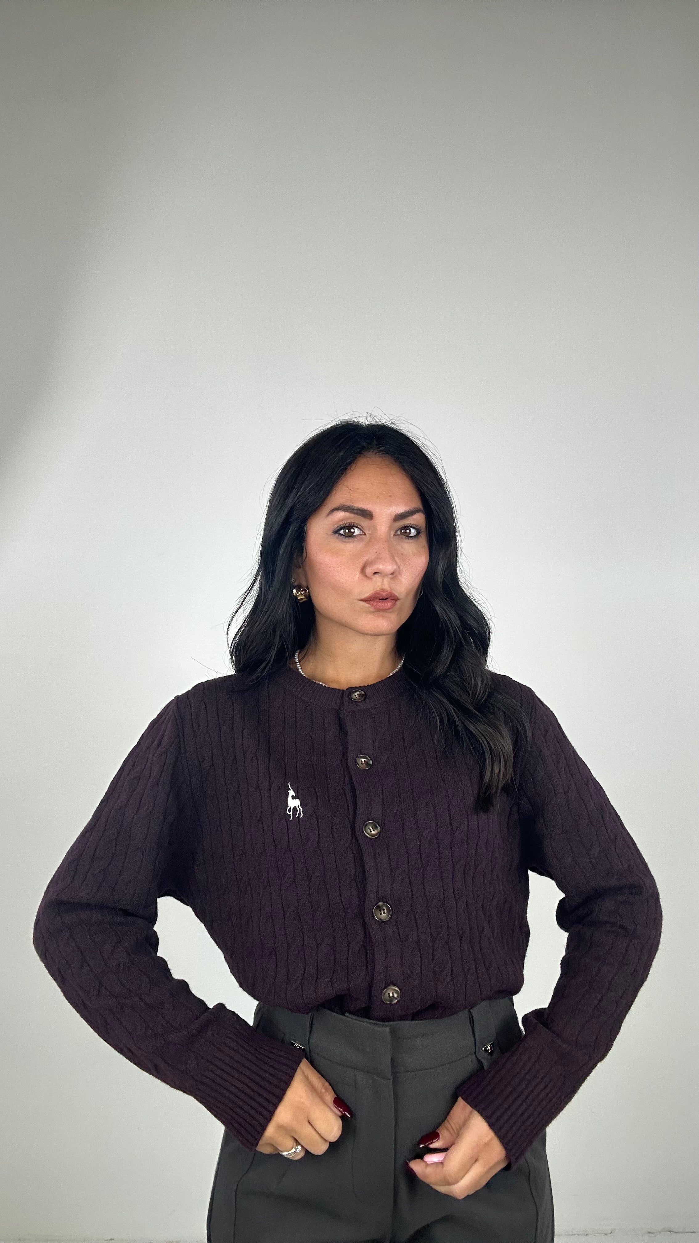 Cardigan TRECCE CERVO - VINACCIO