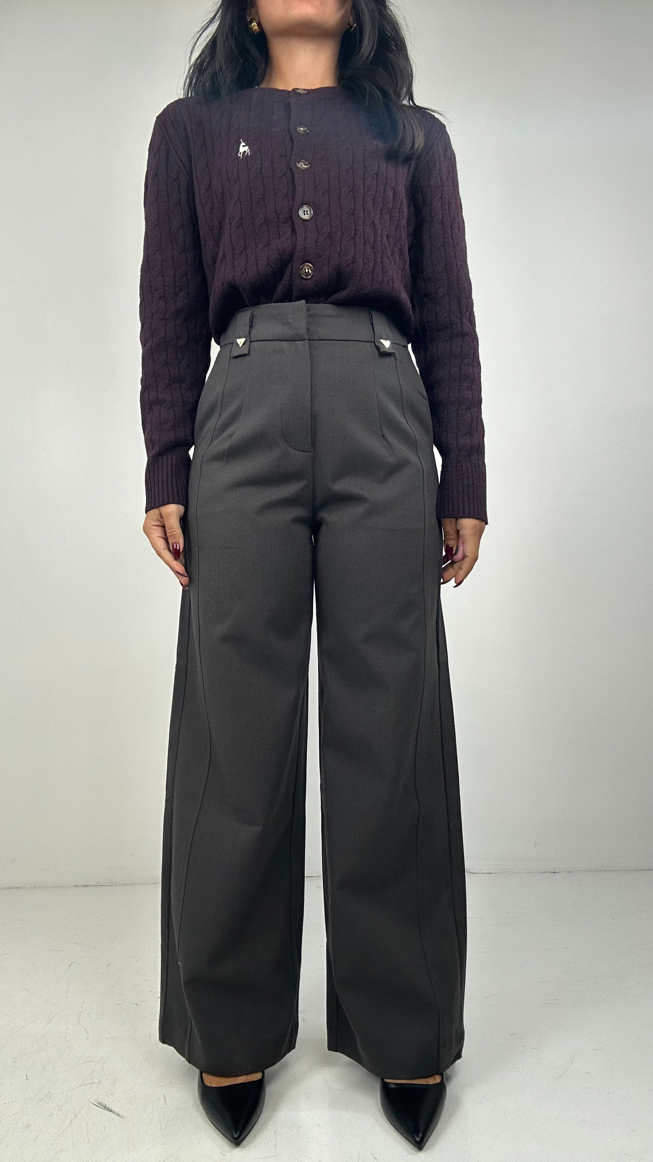 Pantalone PALAZZO GANCIO V - GRIGIO