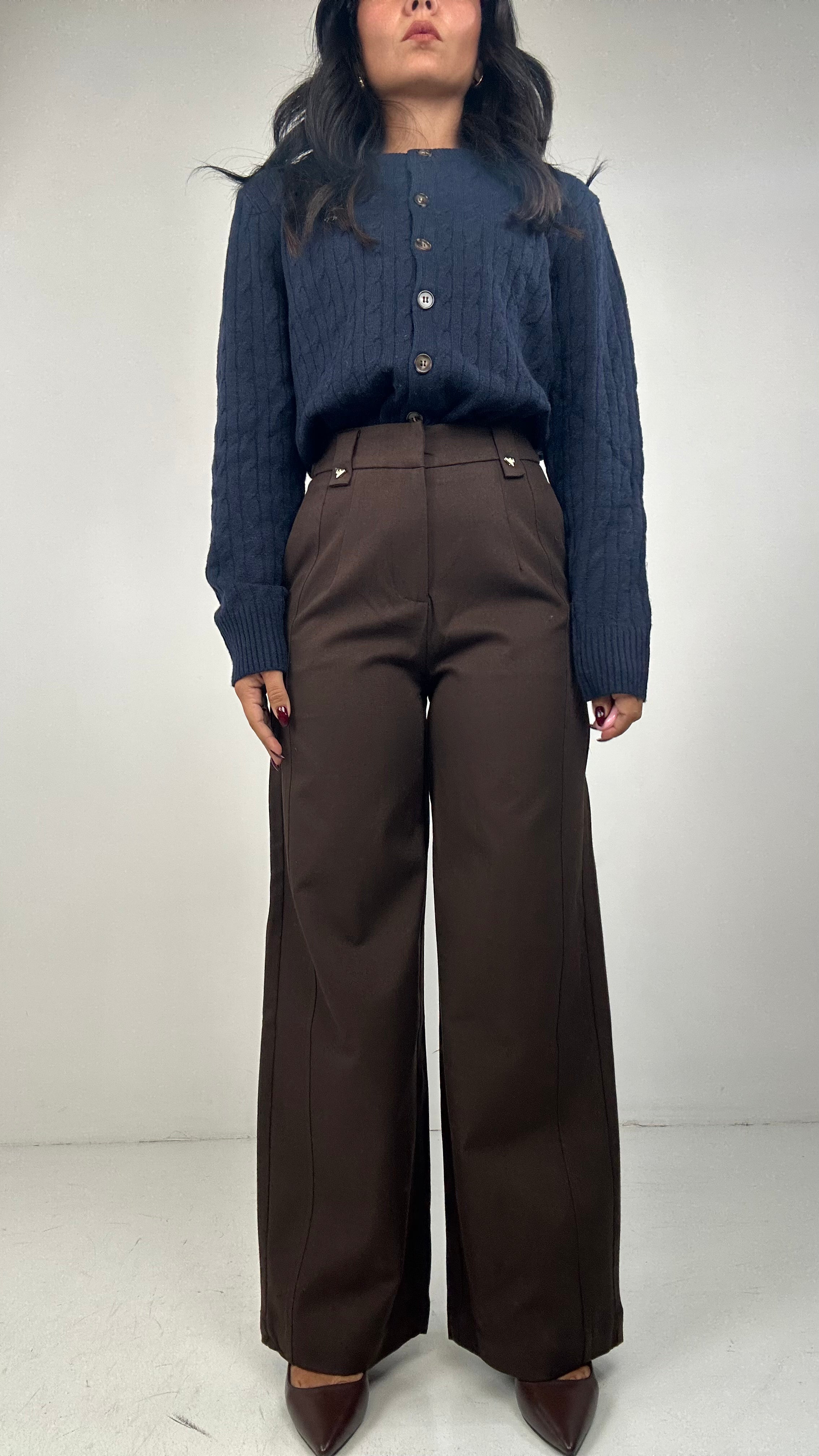 Pantalone PALAZZO GANCIO V - MARRONE