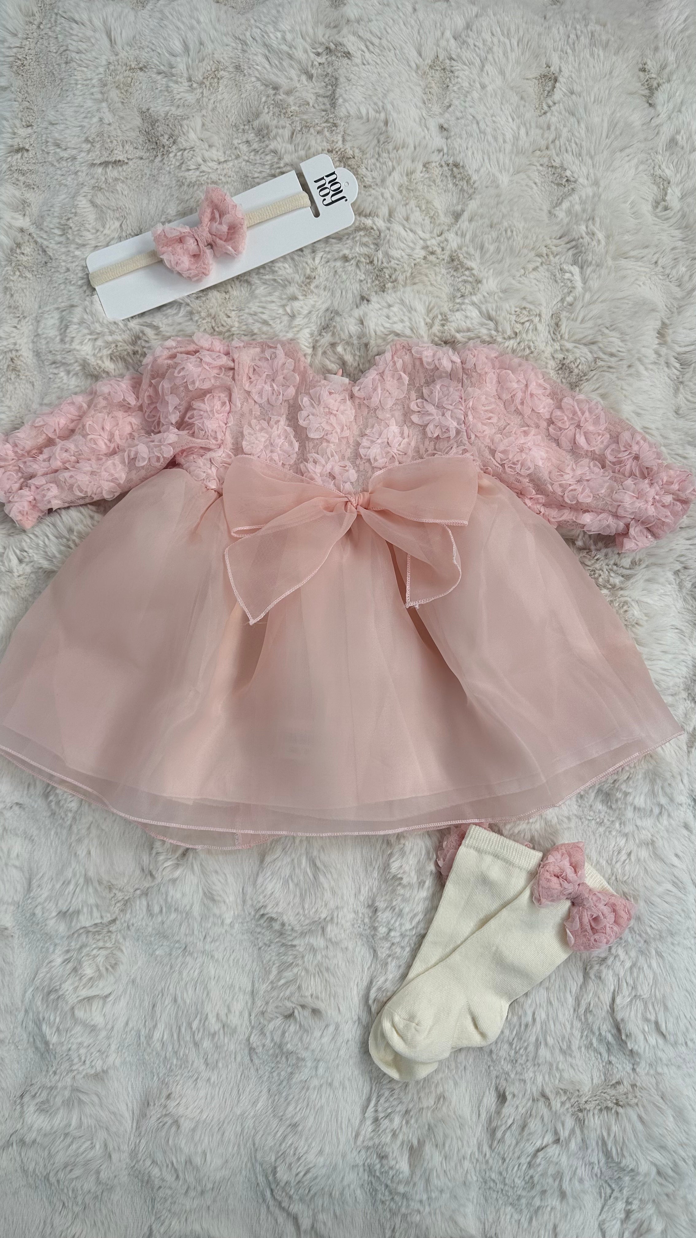 Vestitino IN TULLE NOYNOY 3/6M - ROSA