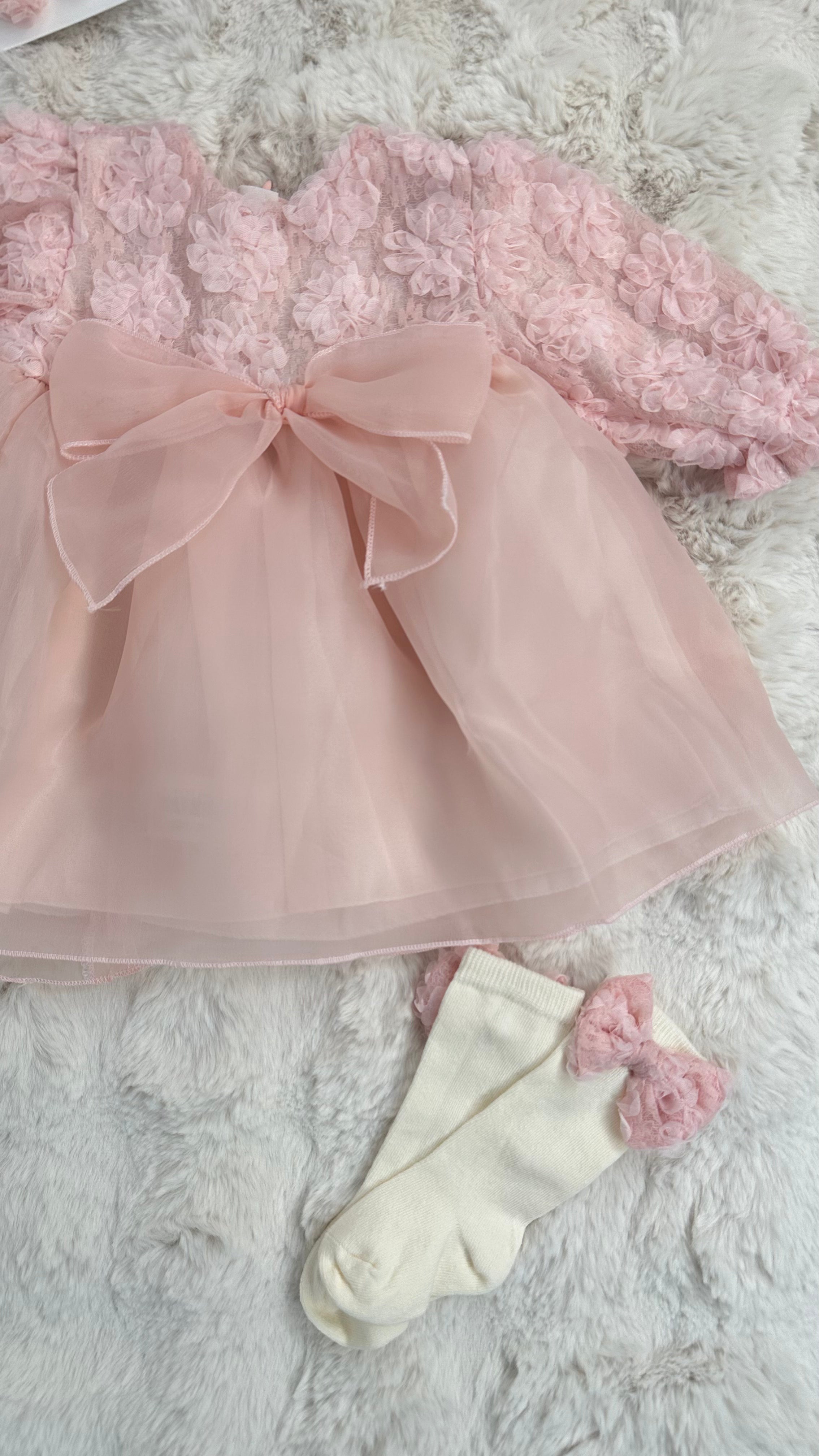 Vestitino IN TULLE NOYNOY 3/6M - ROSA