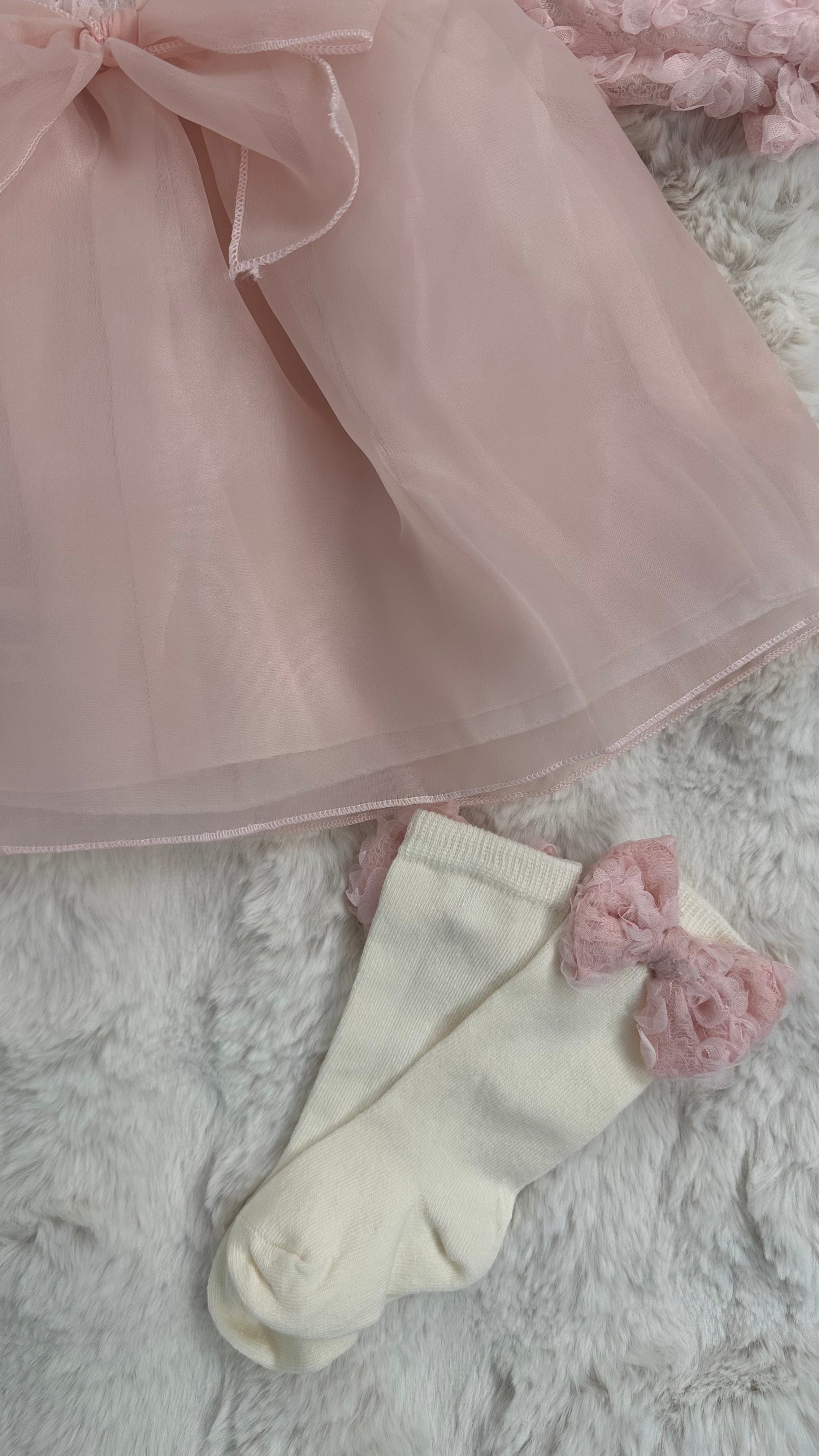 Vestitino IN TULLE NOYNOY 3/6M - ROSA
