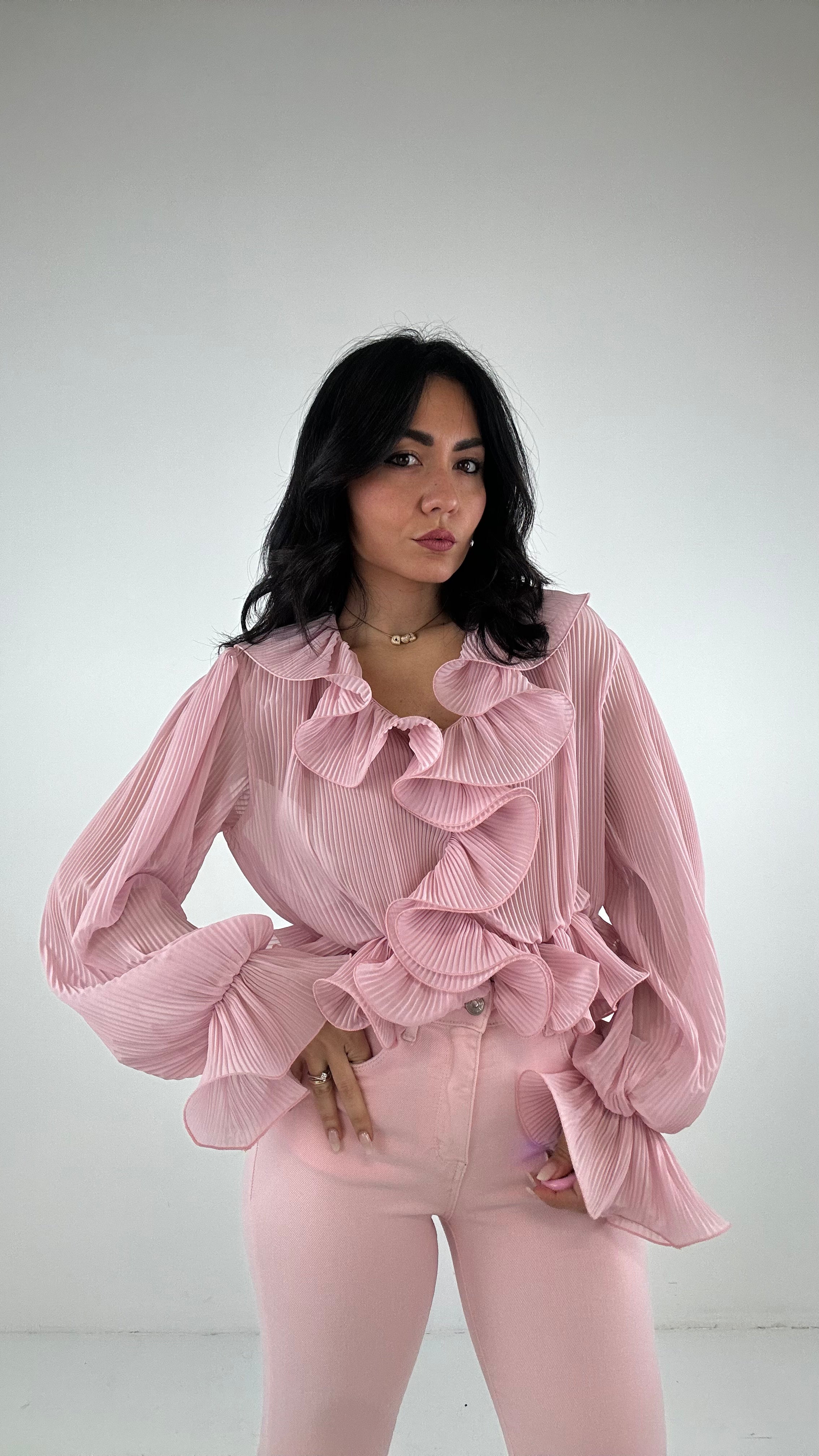 Blusa ARRICCIATA - ROSA