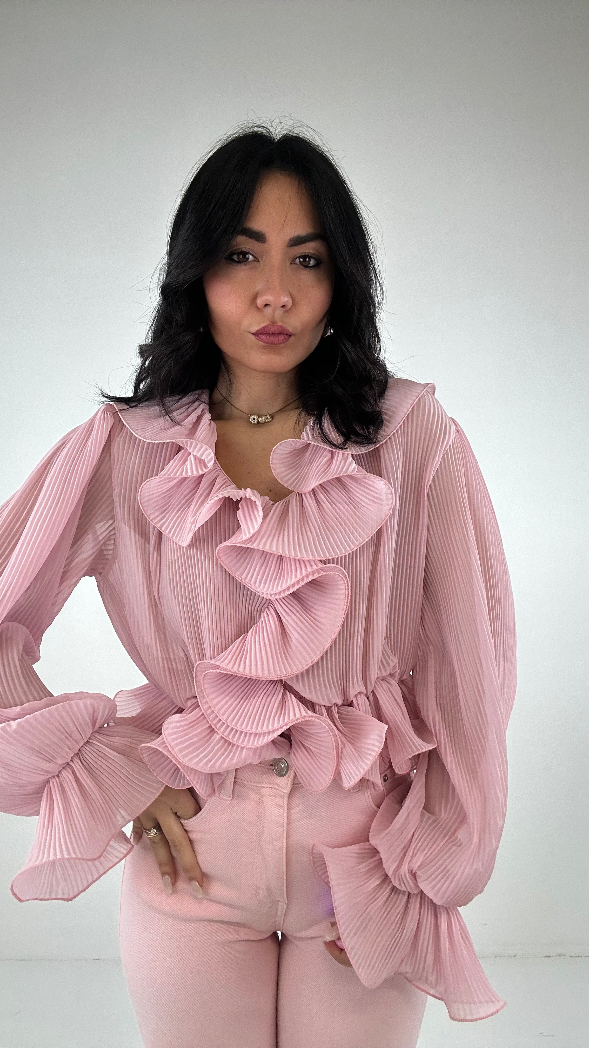 Blusa ARRICCIATA - ROSA