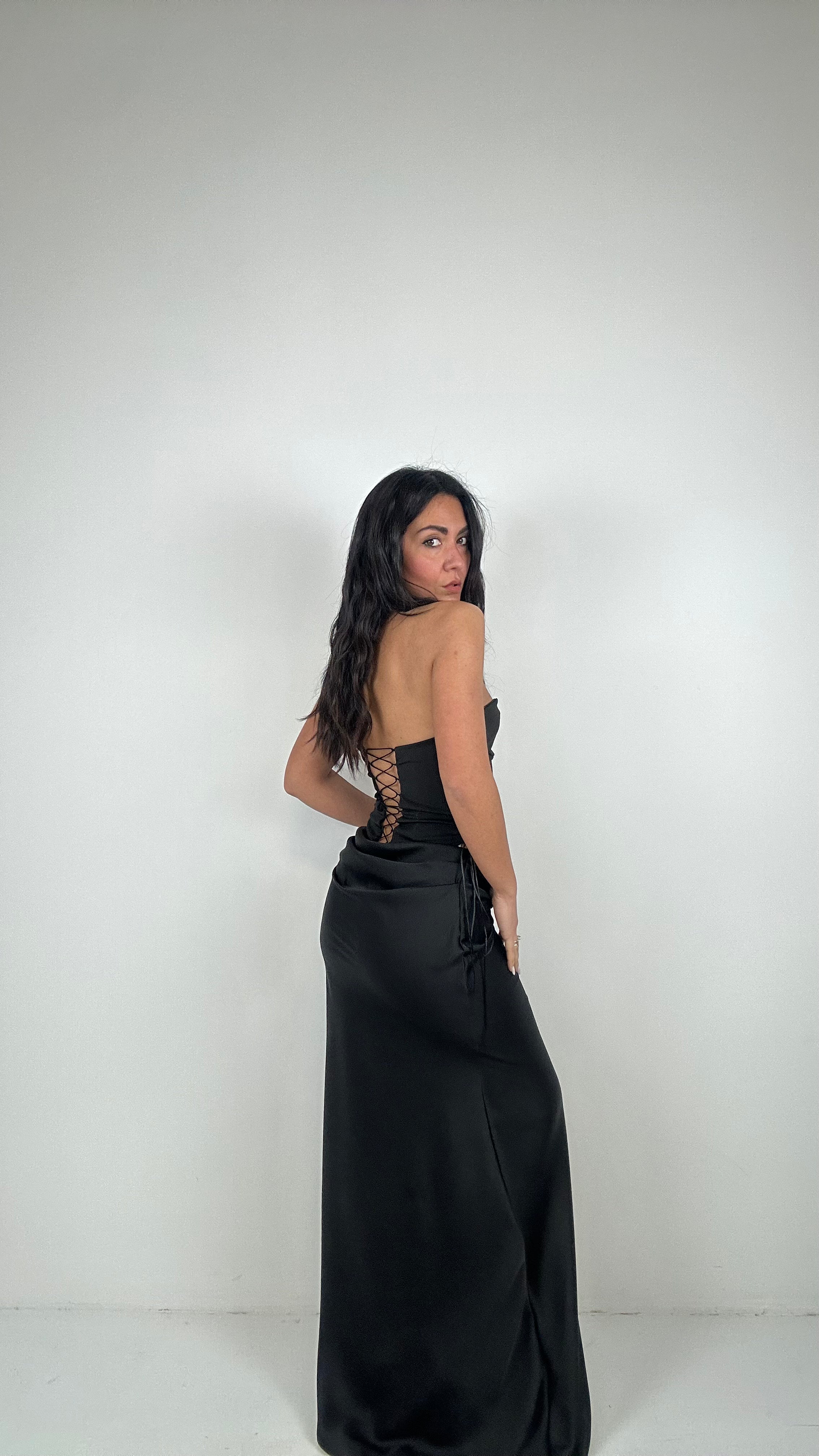 Abito CON BODY BUSTINO - NERO