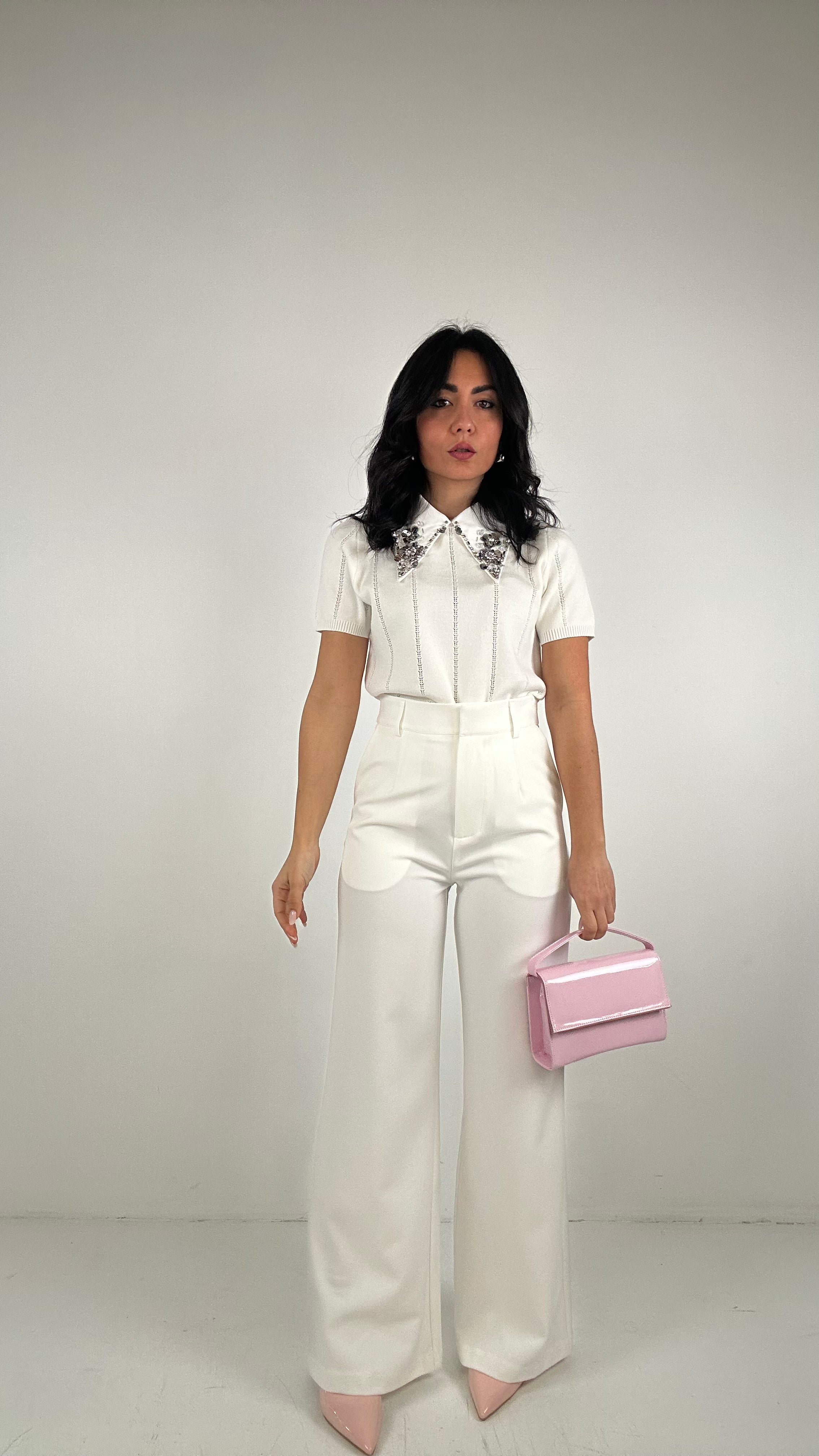 Pantalone PALAZZO TOP - BIANCO