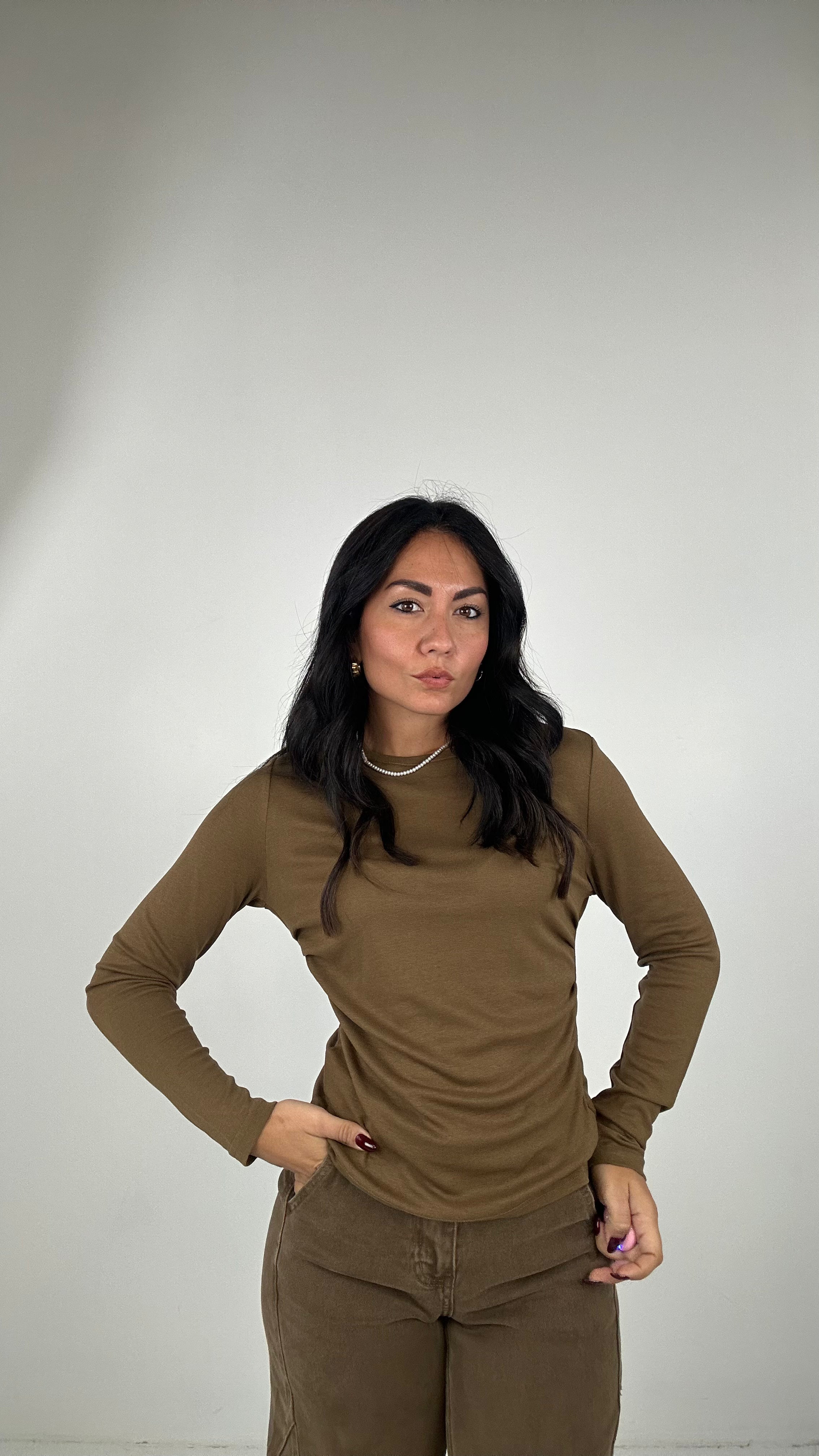Maglia ARRICCIATA AI LATI - VERDE
