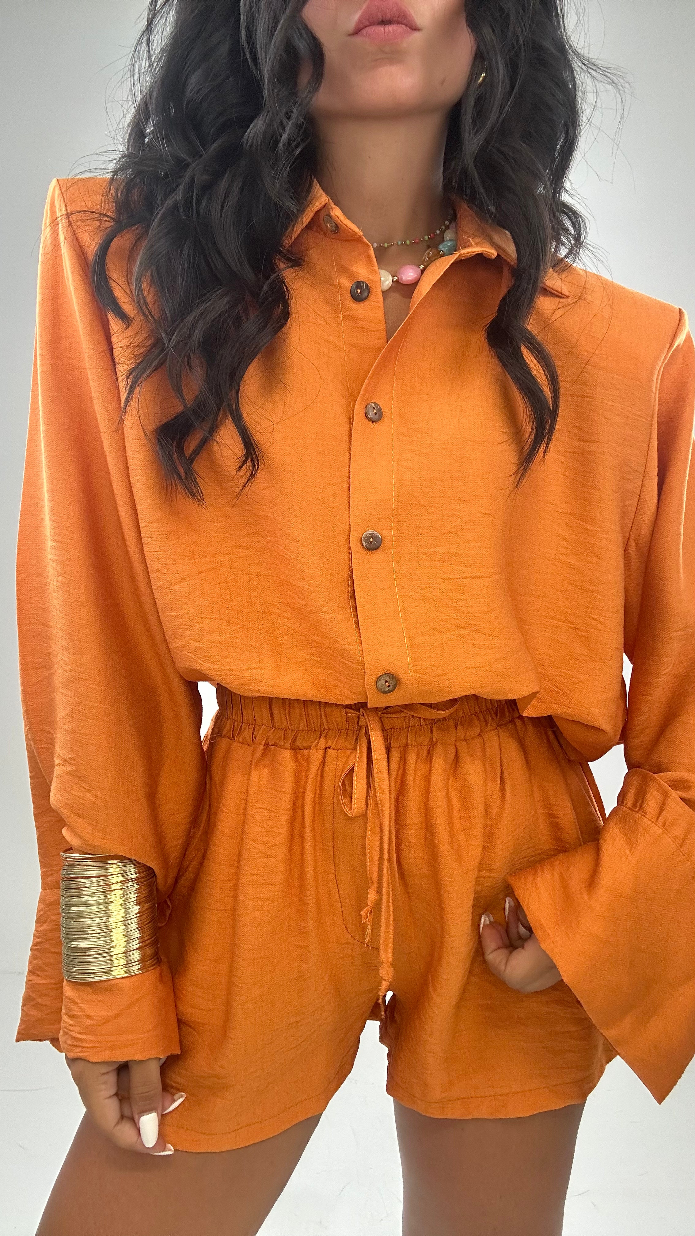 Completo CAMICIA CON SPALLINA - ARANCIO