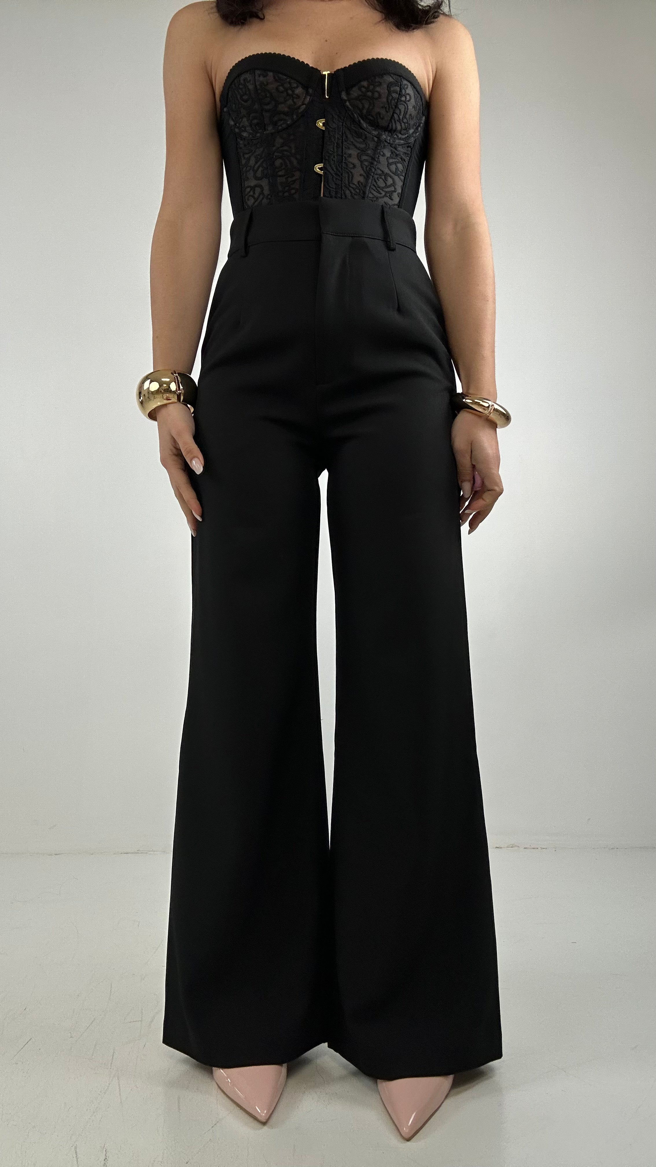 Pantalone PALAZZO TOP - NERO