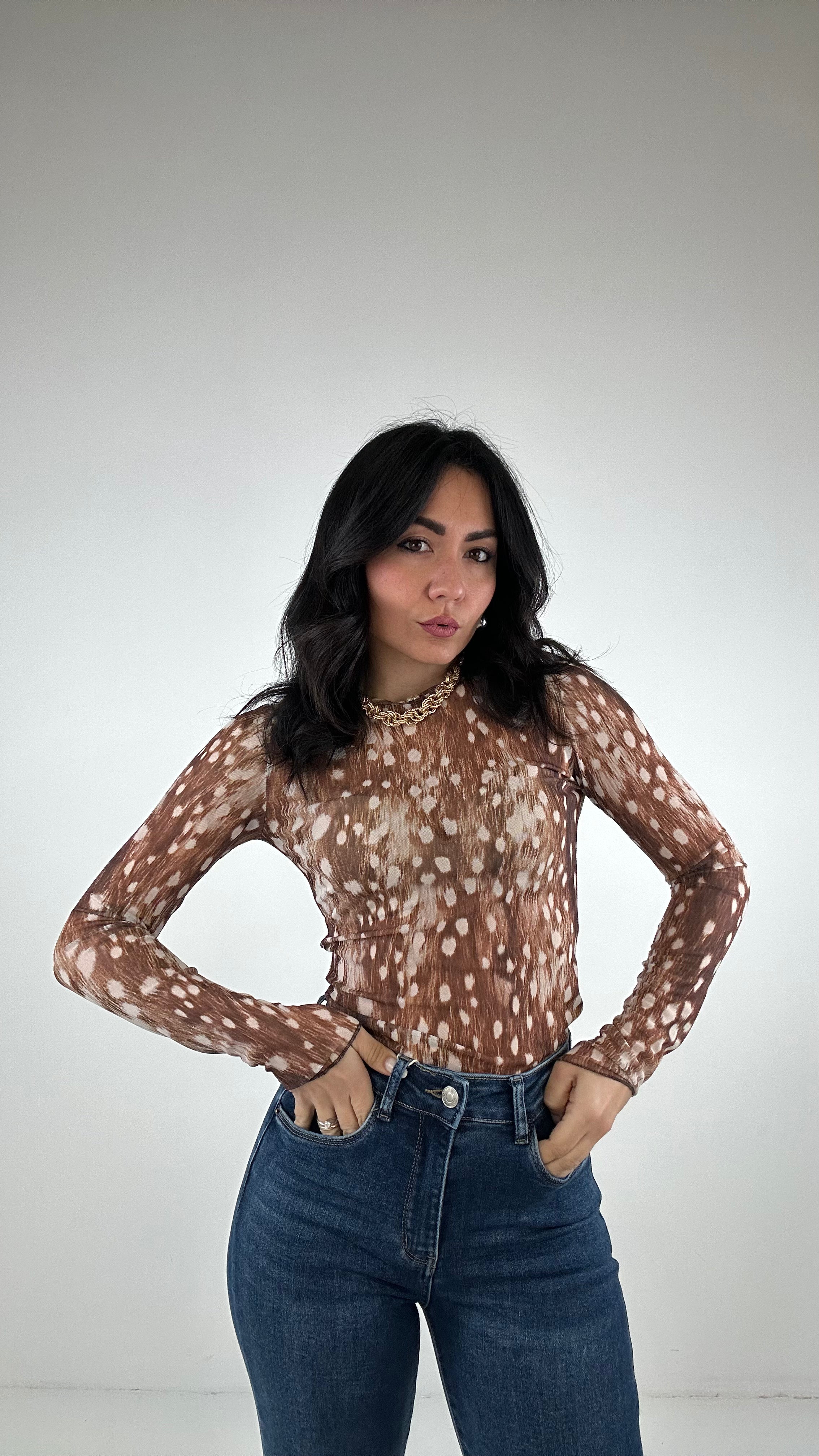 Maglia VELO BAMBI LUMINA - MARRONE