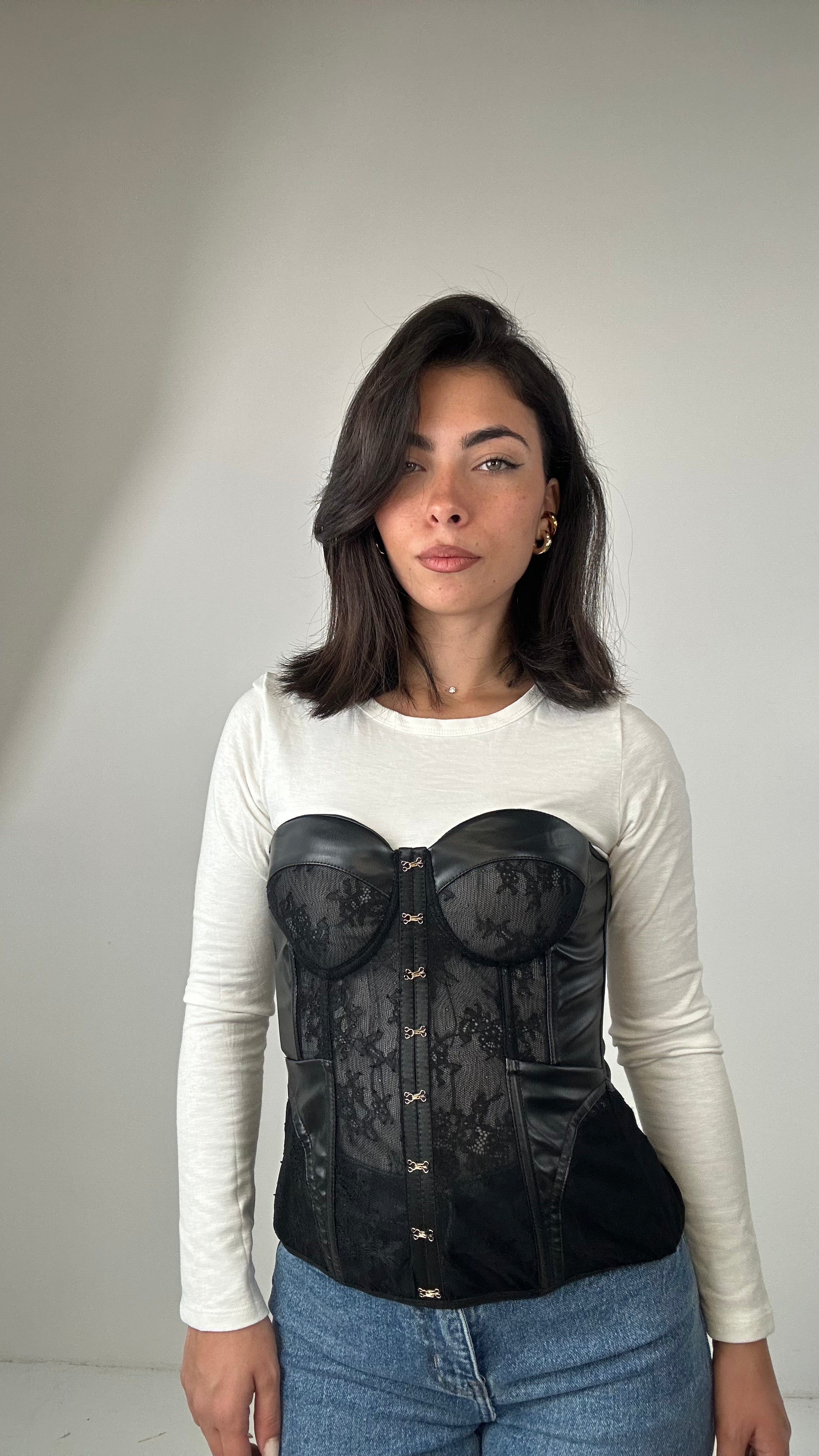 Corsetto ECOPELLE - NERO