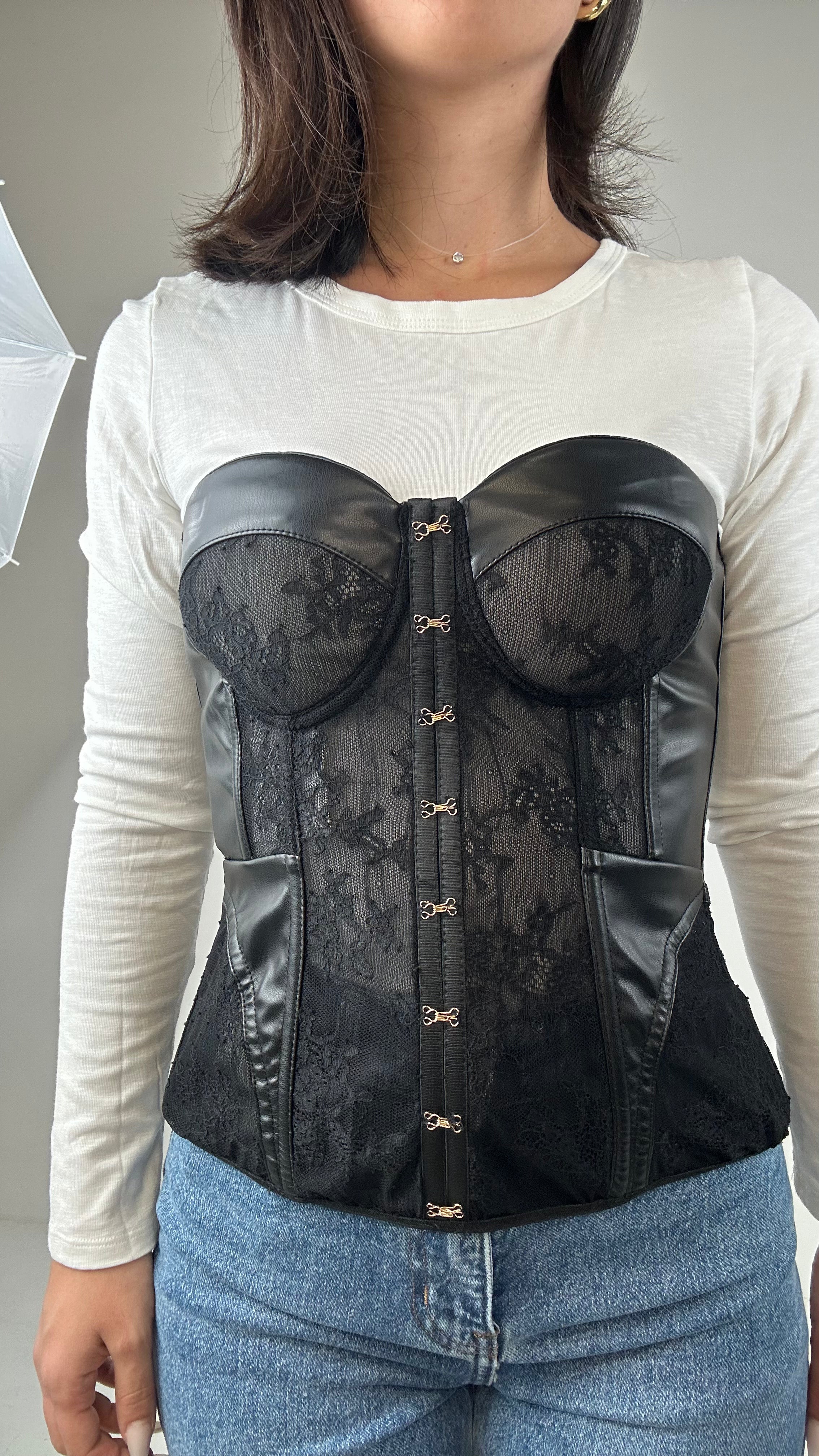 Corsetto ECOPELLE - NERO