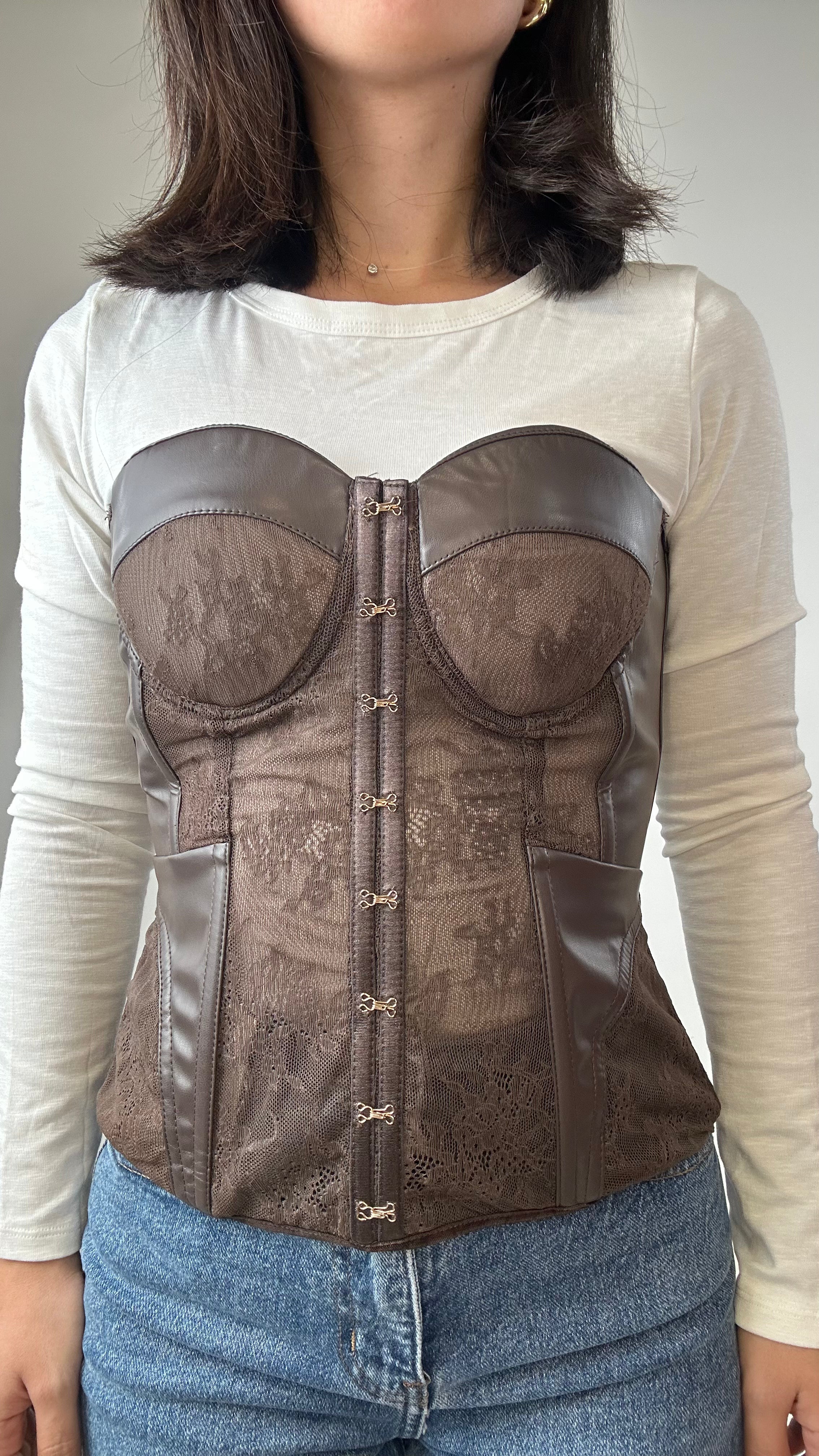 Corsetto ECOPELLE - MARRONE