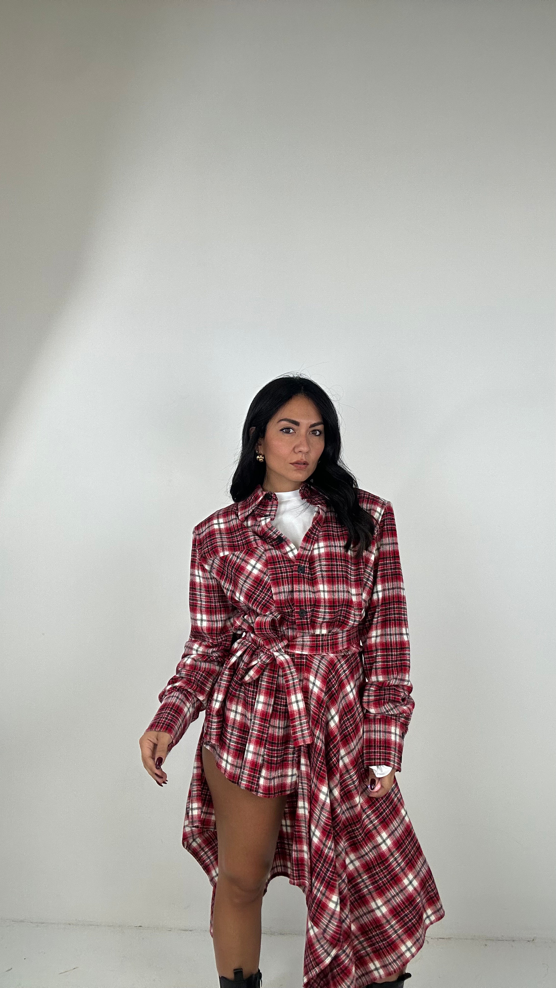 Camicia LUMINA SPALLINA - ROSSO