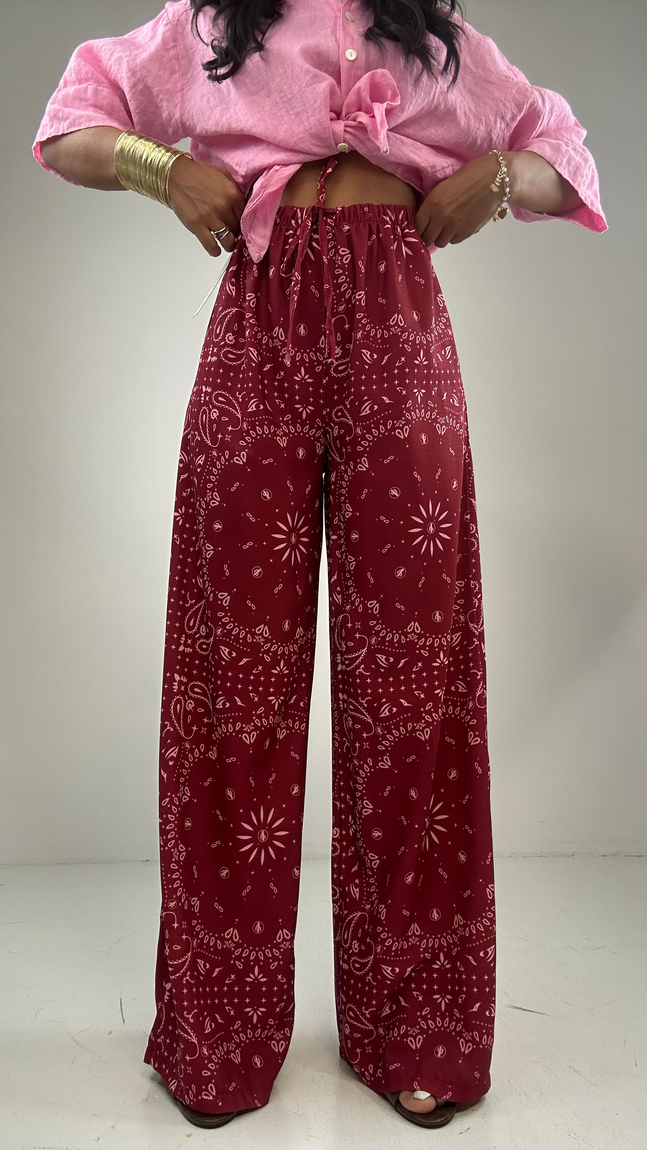 Pantalone BANDANA - BORDEAUX