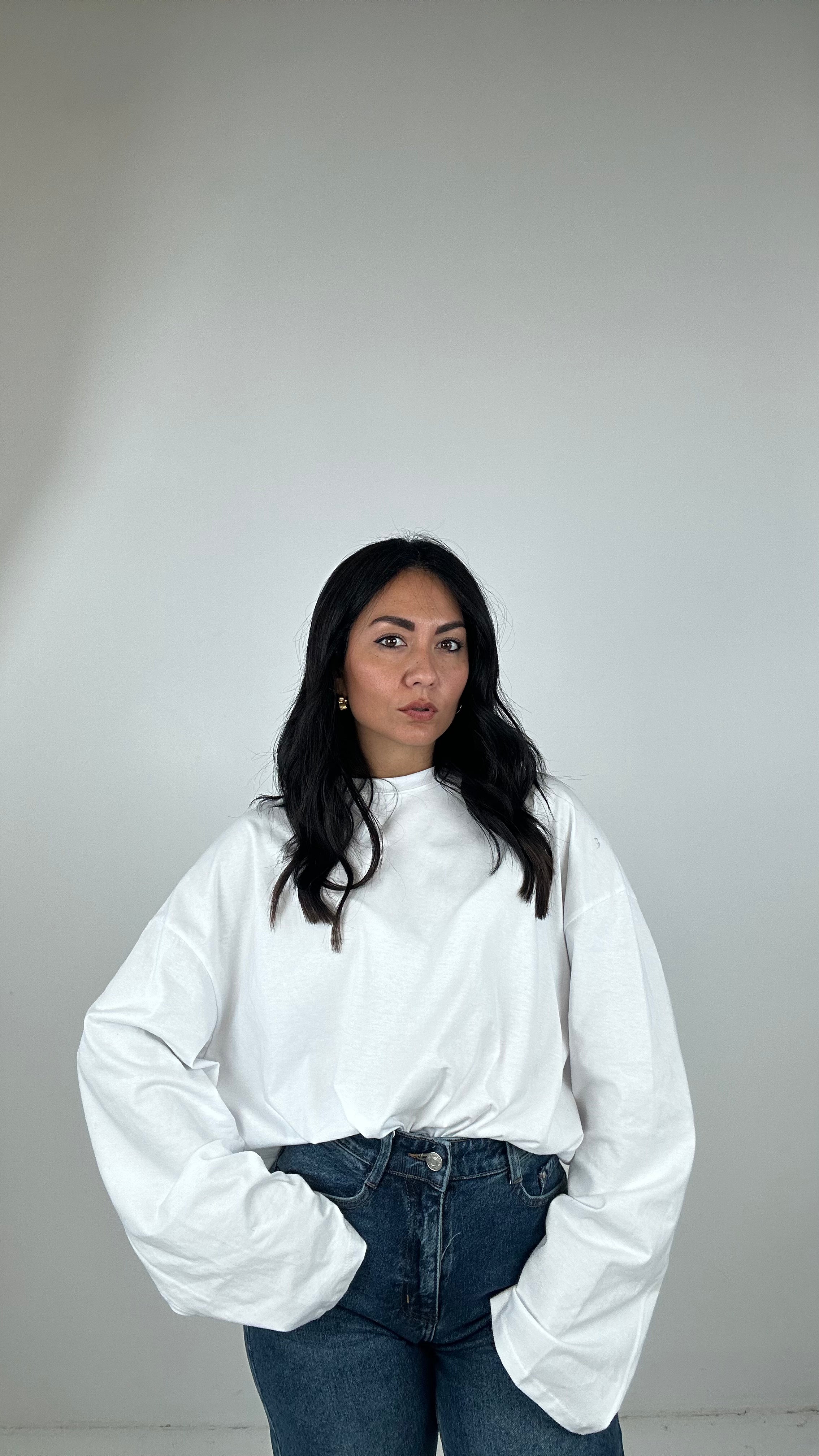 Maglia LUMINA MANICA LARGA - BIANCO