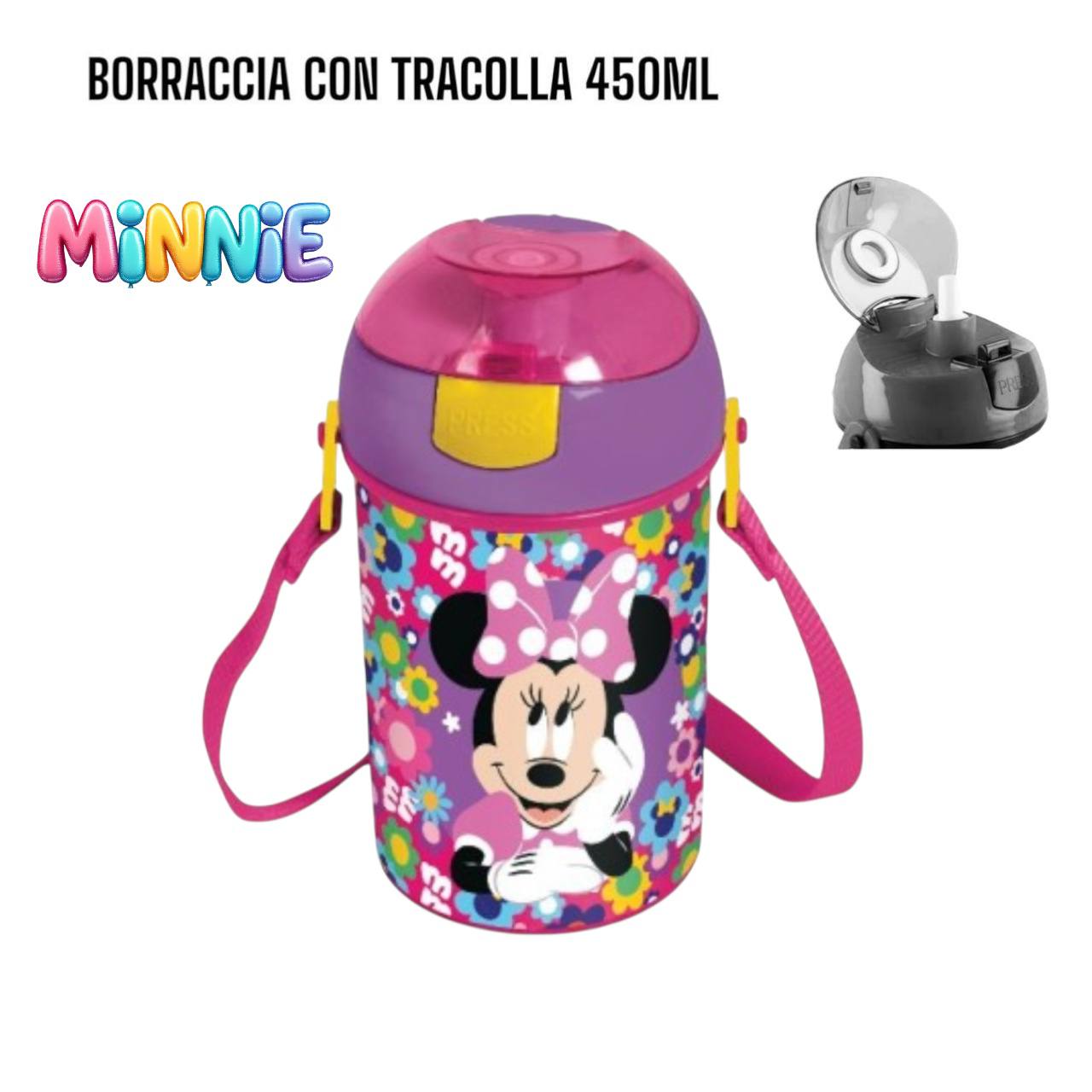 Borraccia PLASTICA POP UP 450ml - VIOLA