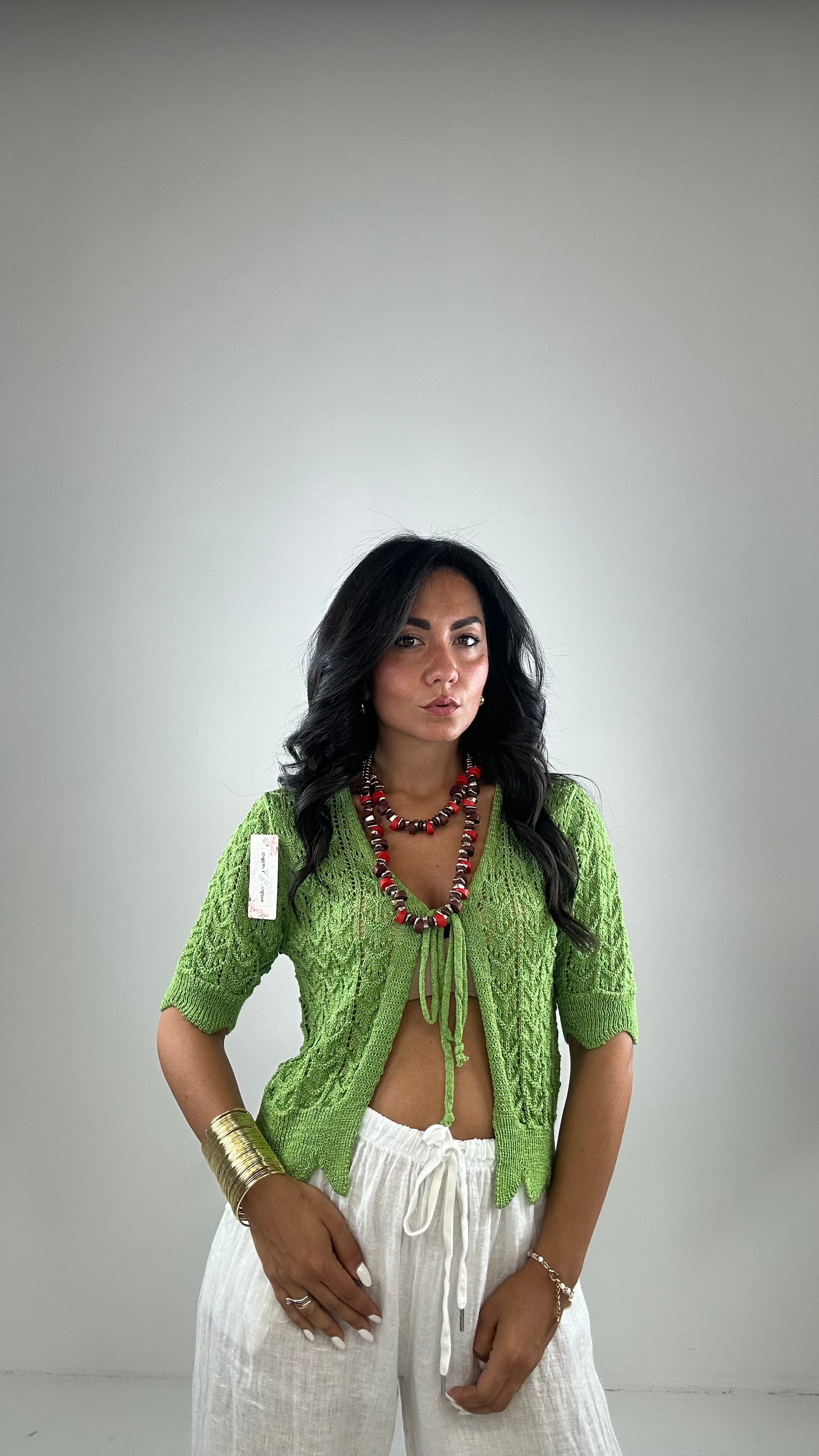 Cardigan UNCINETTO - VERDE