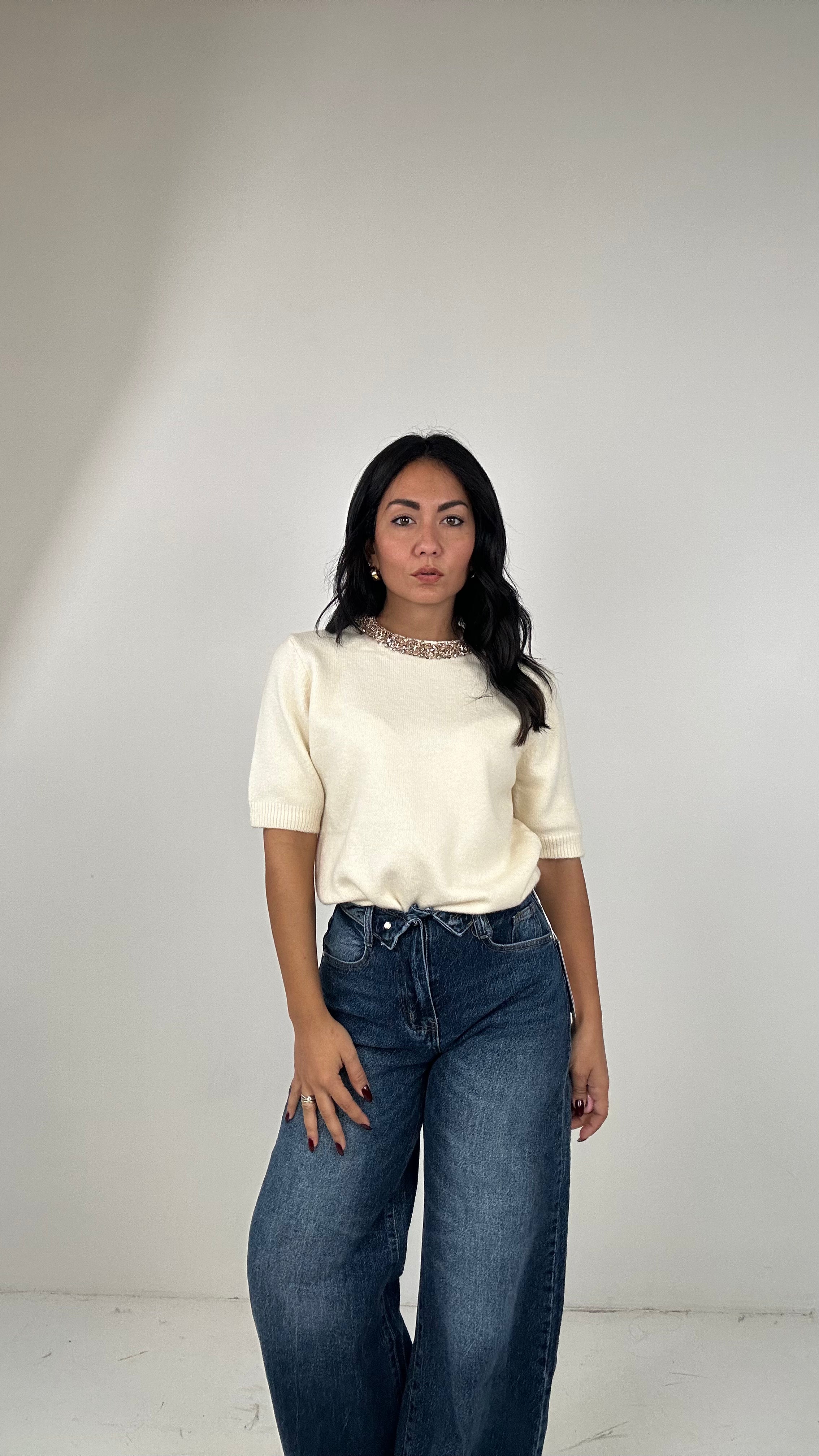 Jeans WIDELEG CINTO DENIM - JEANS