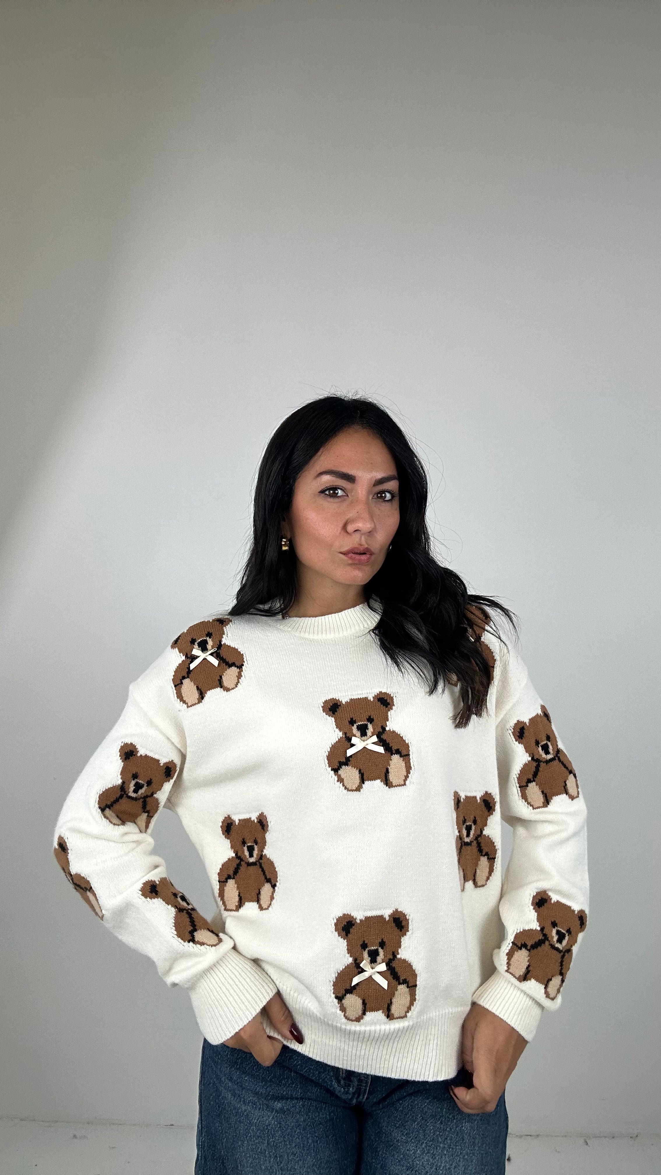 Pull TANTI ORSETTI - BIANCO