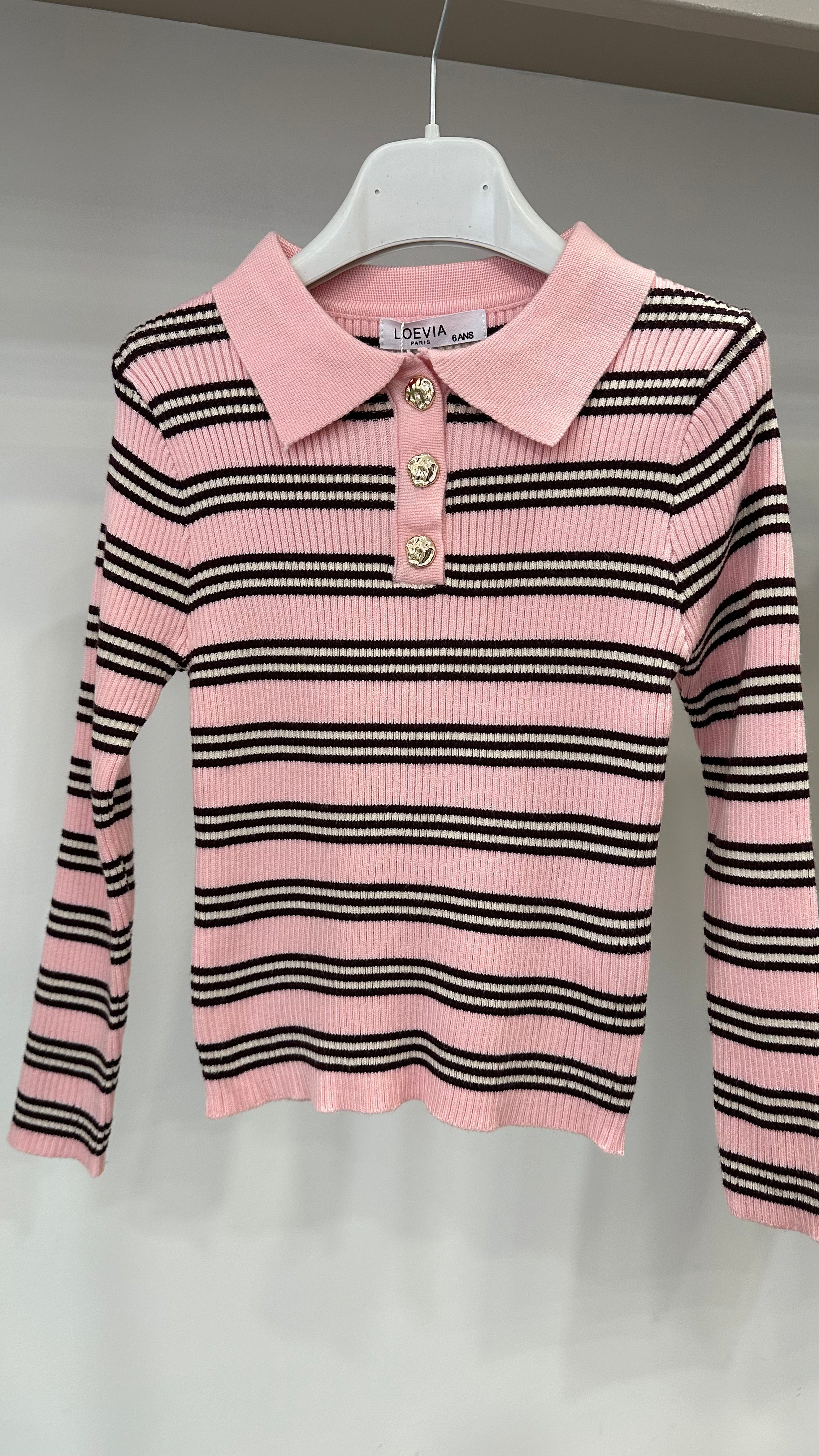 Pull IN MAGLIA A COSTINE 4-14A - ROSA