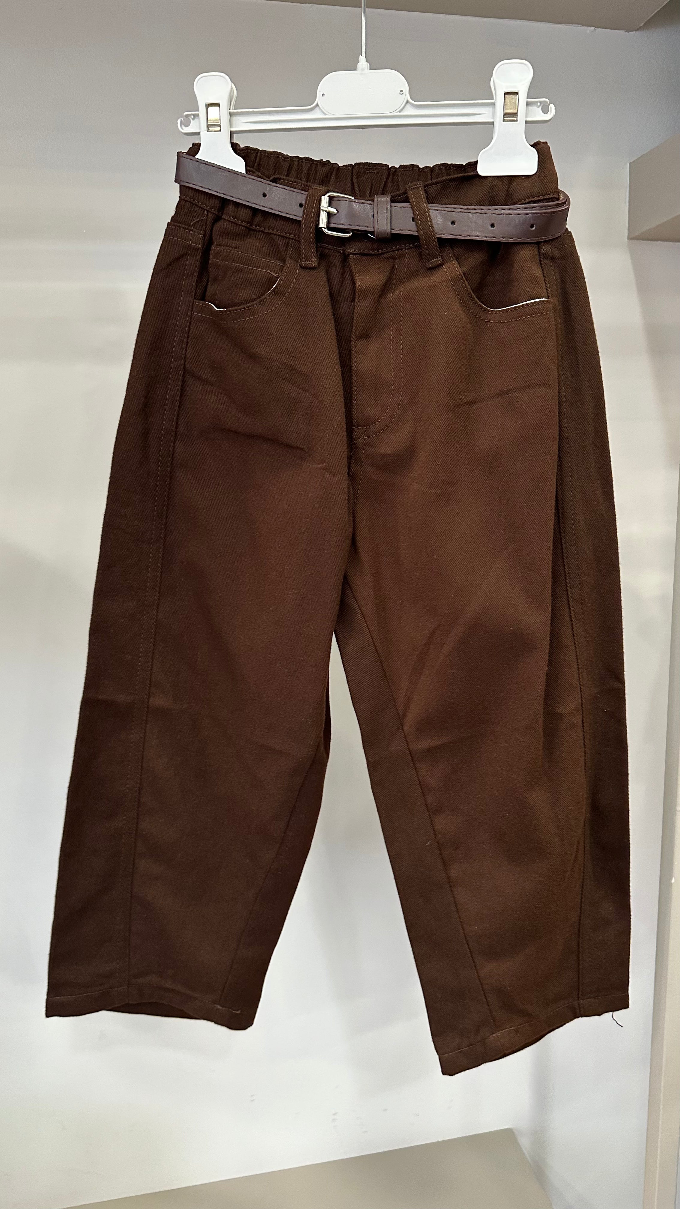 Jeans BALLON CON CINTA 4-14A - MARRONE