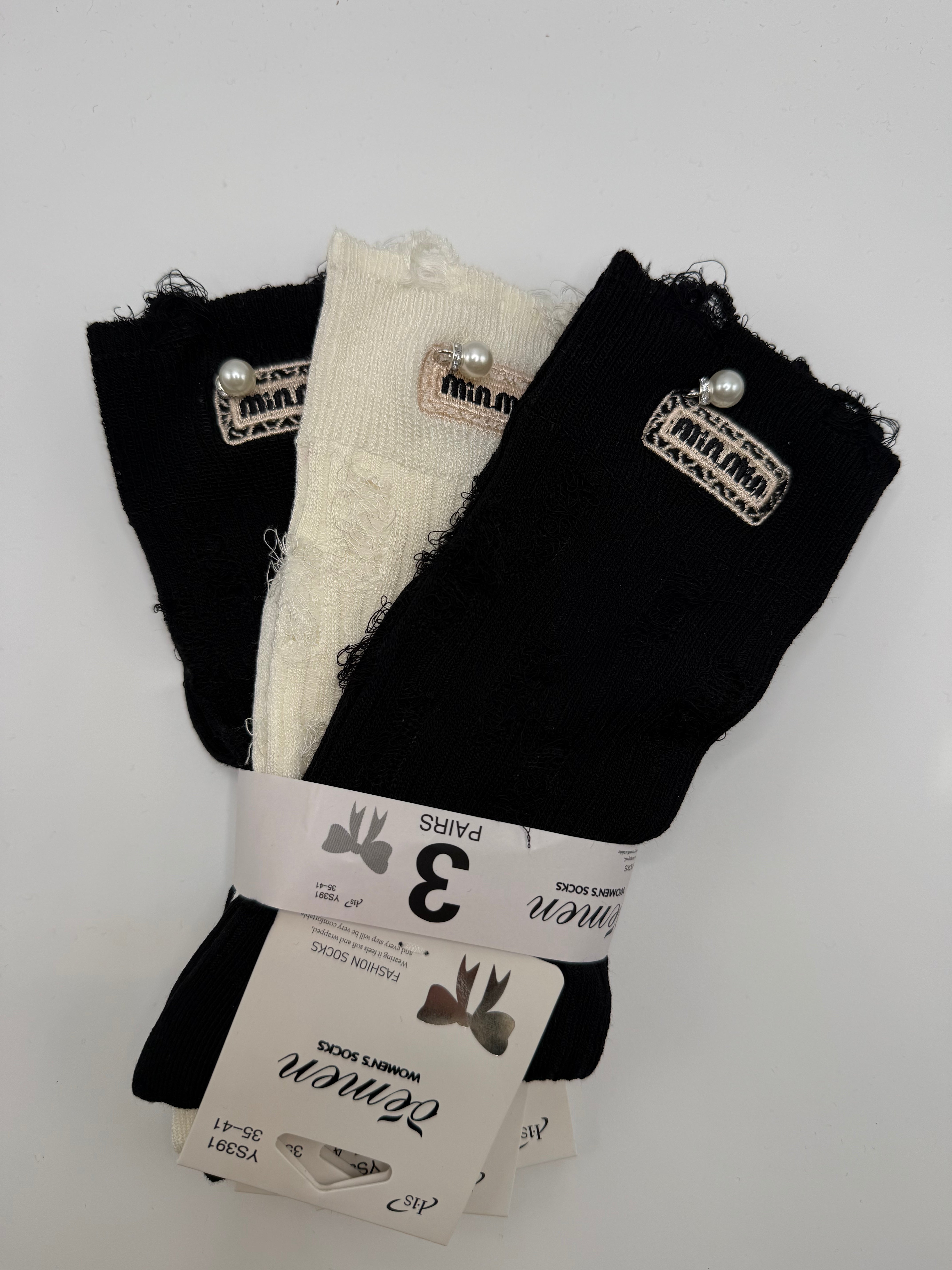 TRIS calze MIU - NERO