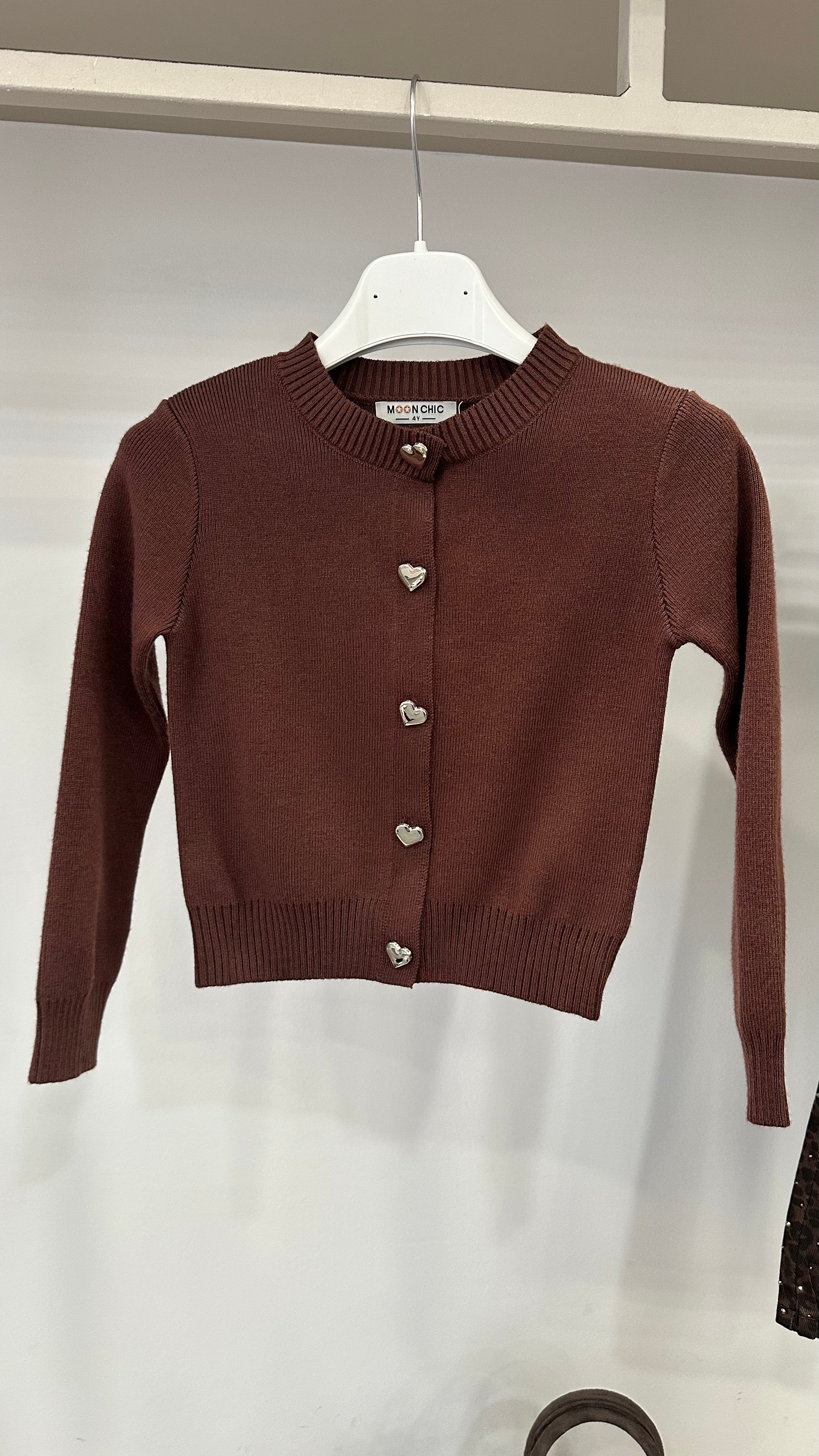 Cardigan CUOR CHIC 4-14A - MARRONE