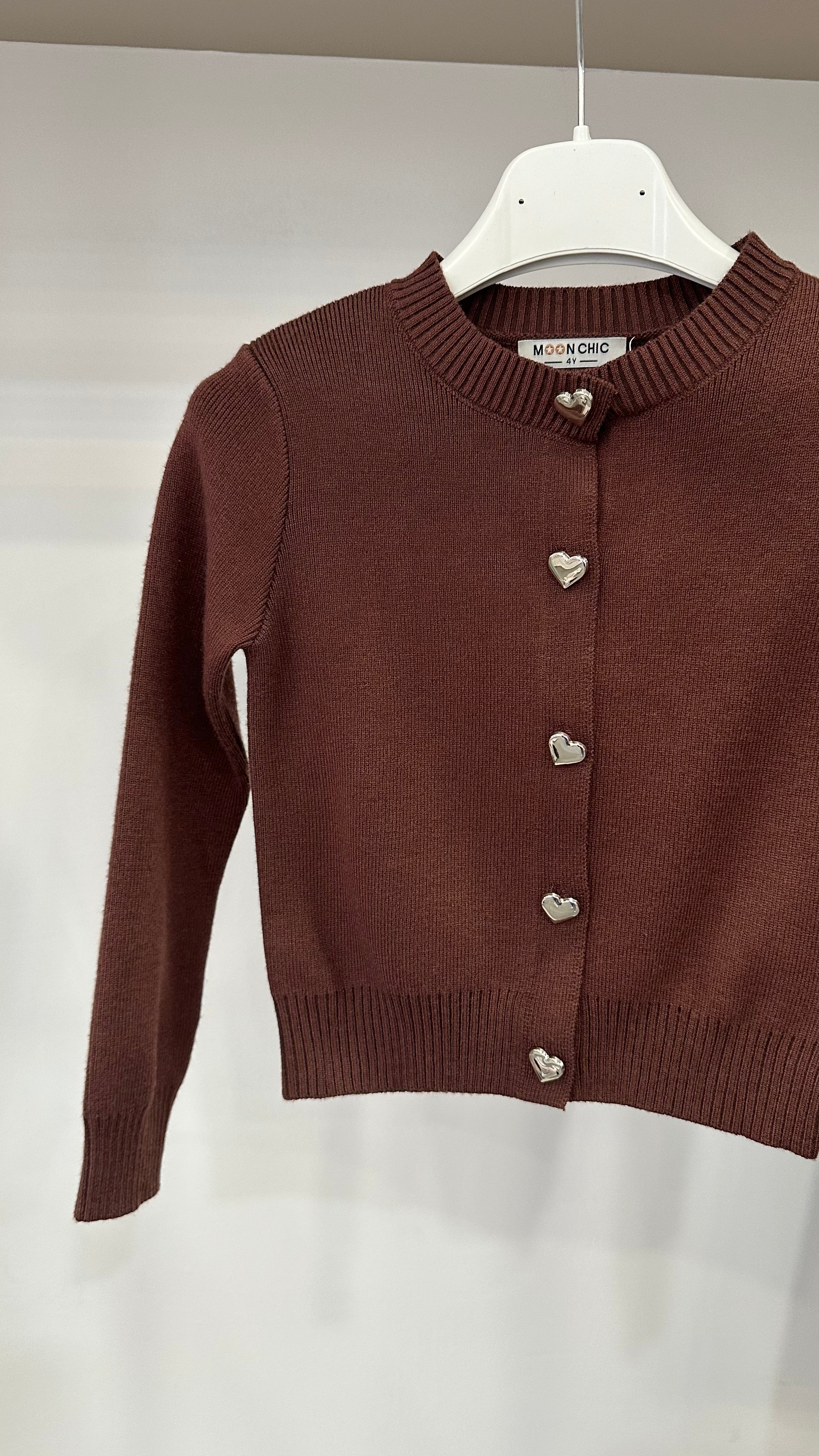Cardigan CUOR CHIC 4-14A - MARRONE