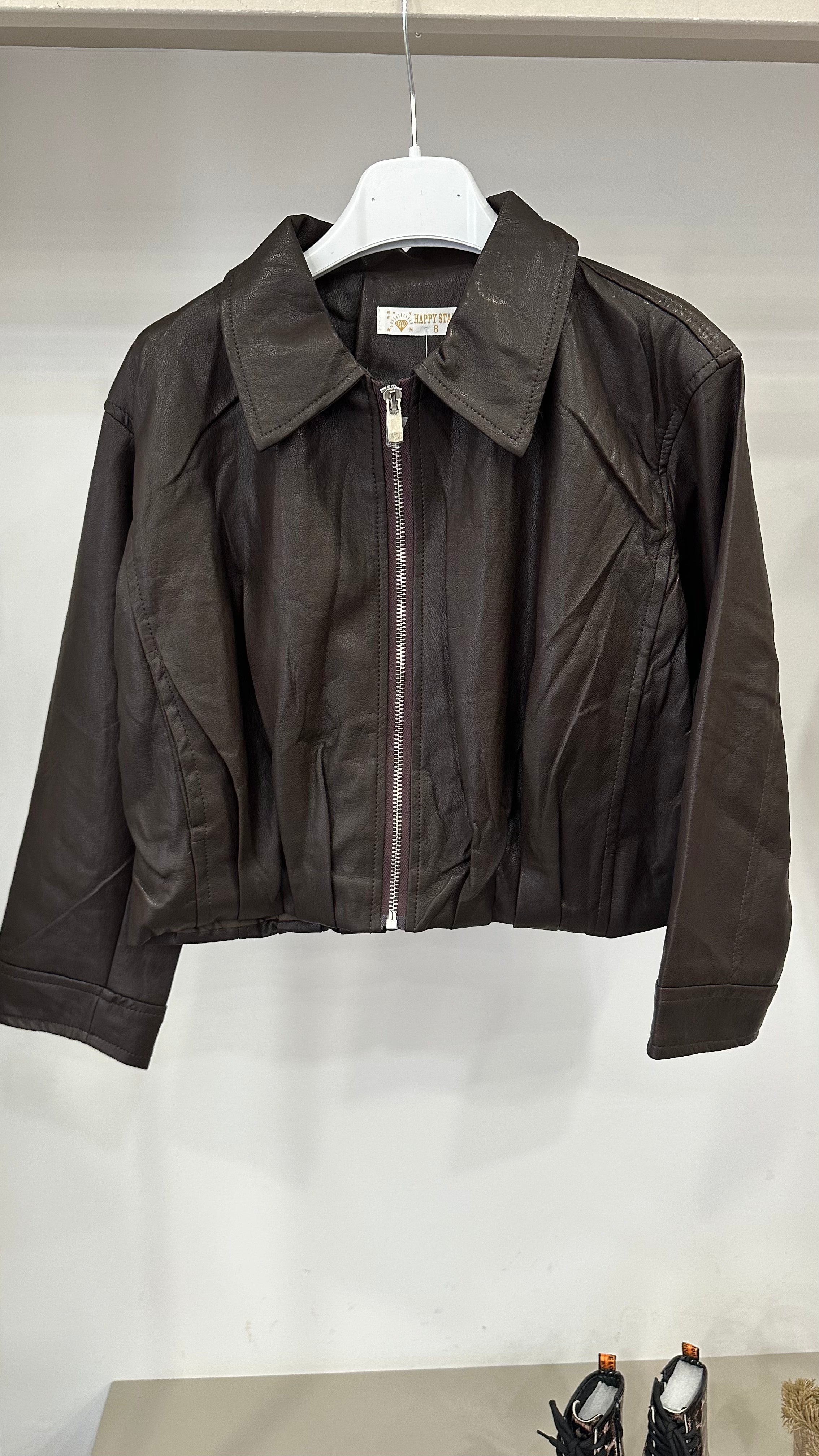 bomber ECOPELLE PIEGA 4-14A - MARRONE