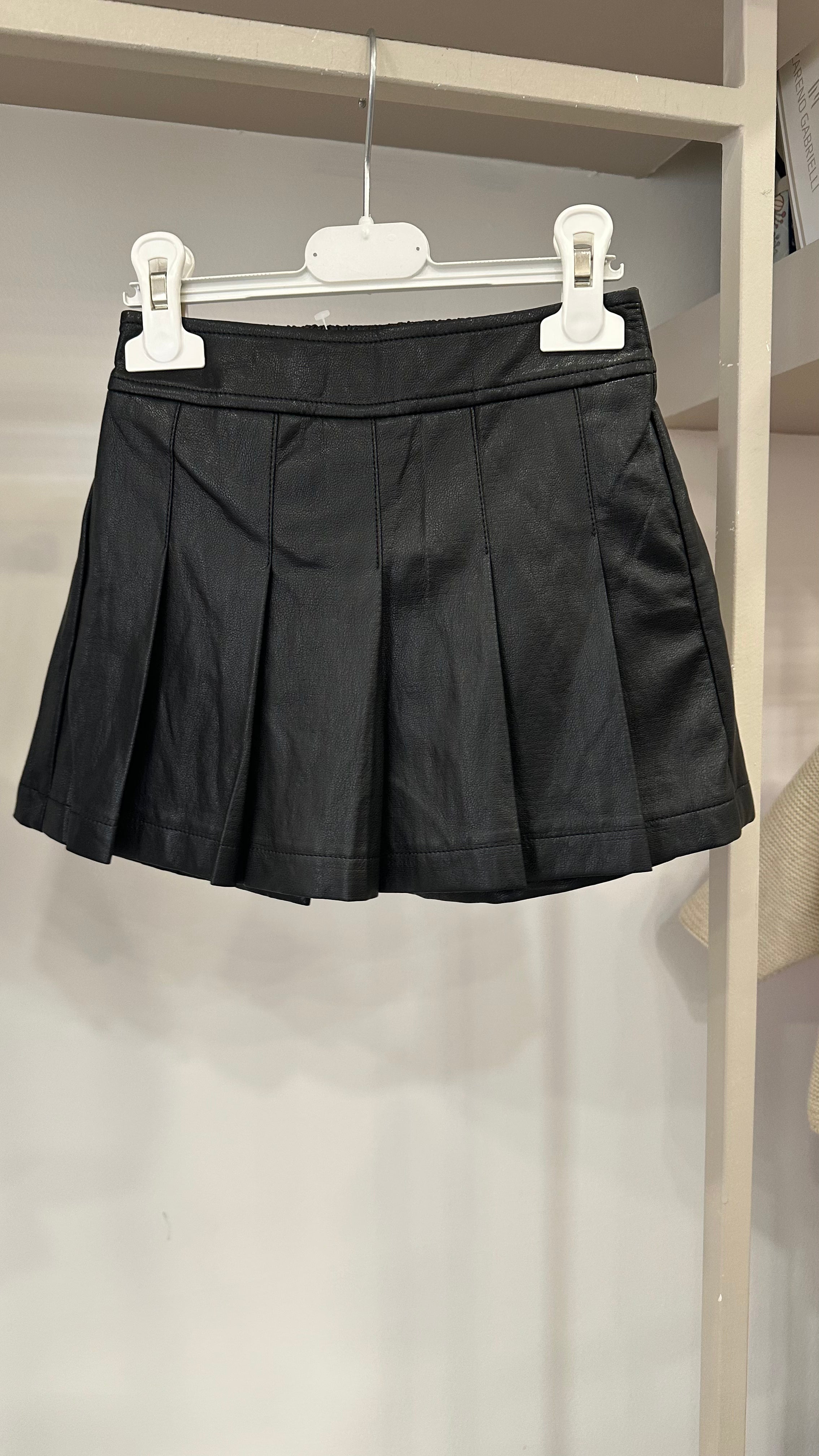 Pantagonna PIEGHE IN PELLE 4-14A - NERO