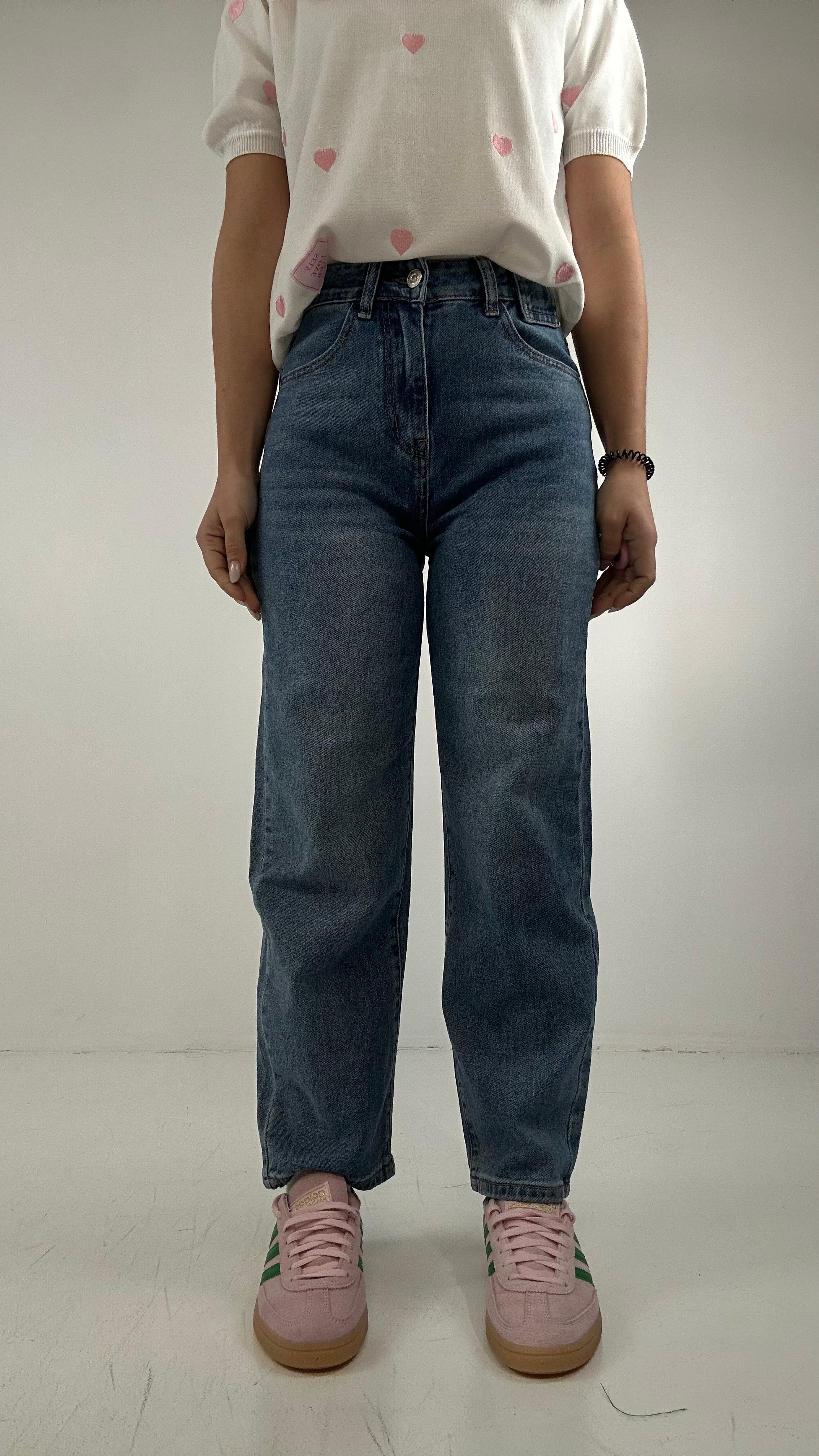 Jeans MOM FIT BLU MEDIO - JEANS