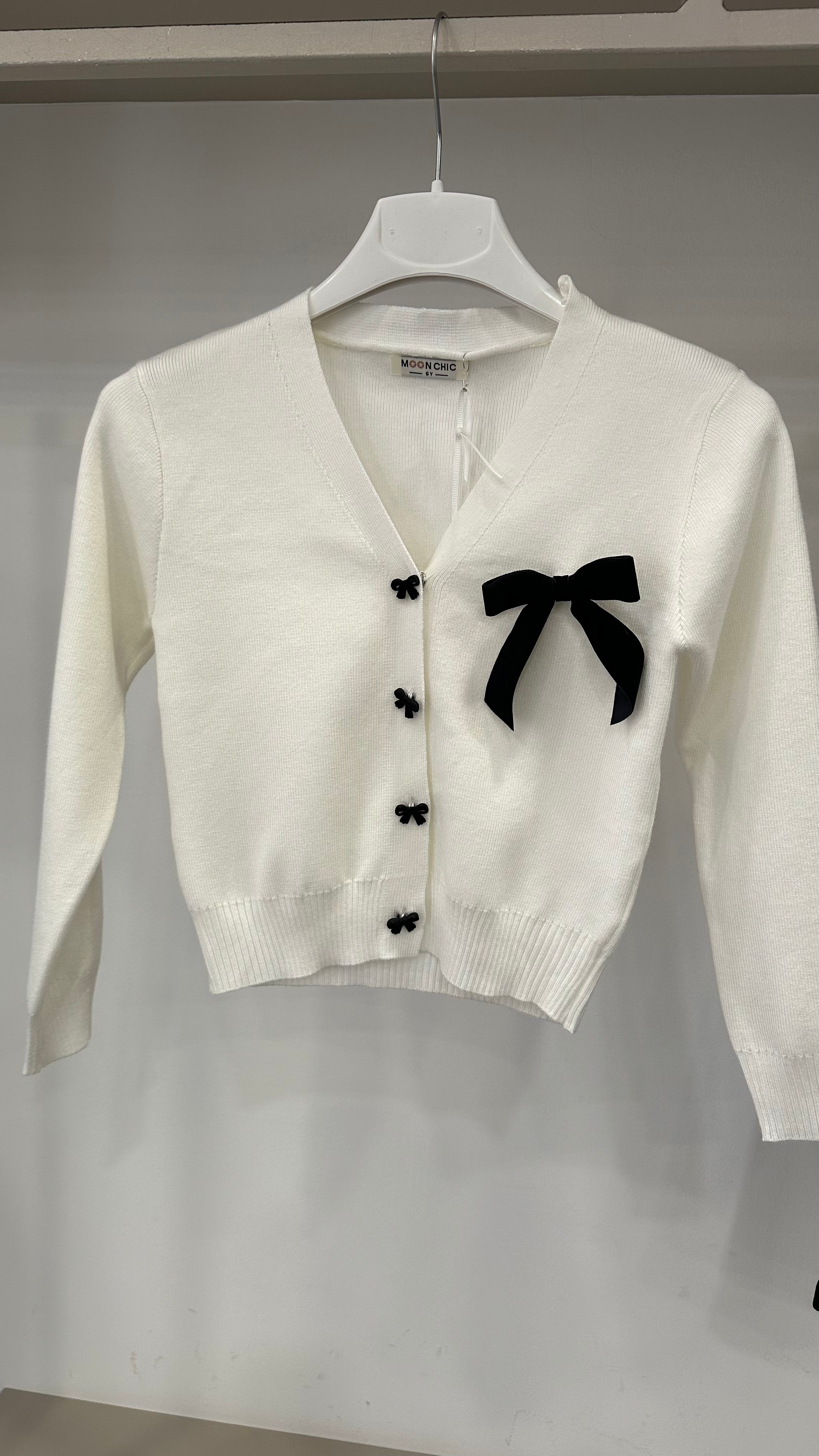Cardigan FIOCCHETTI CHIC 4-14A - BIANCO