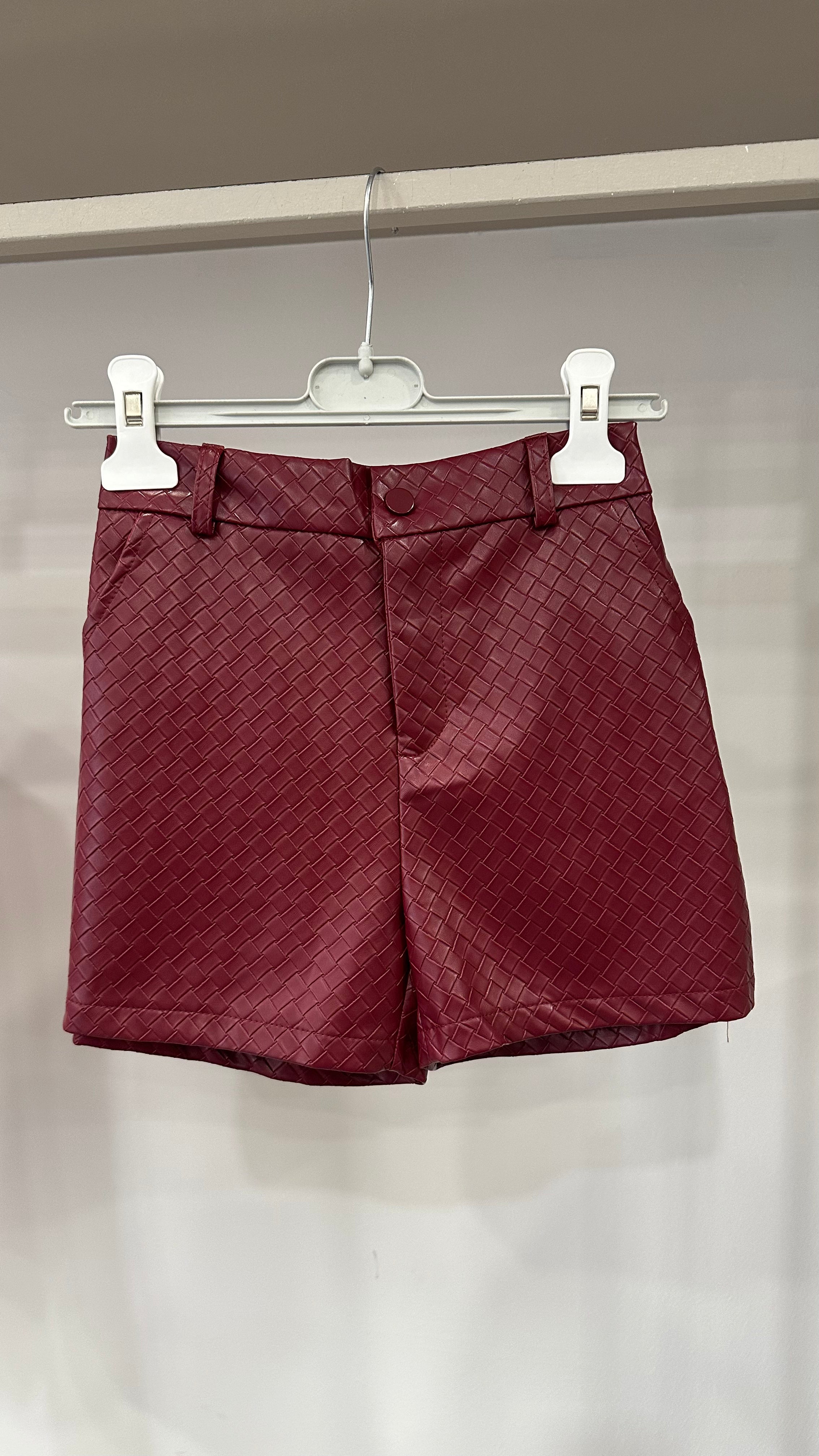 Short ECOPELLE INTRECCIO 4-14A - BORDEAUX