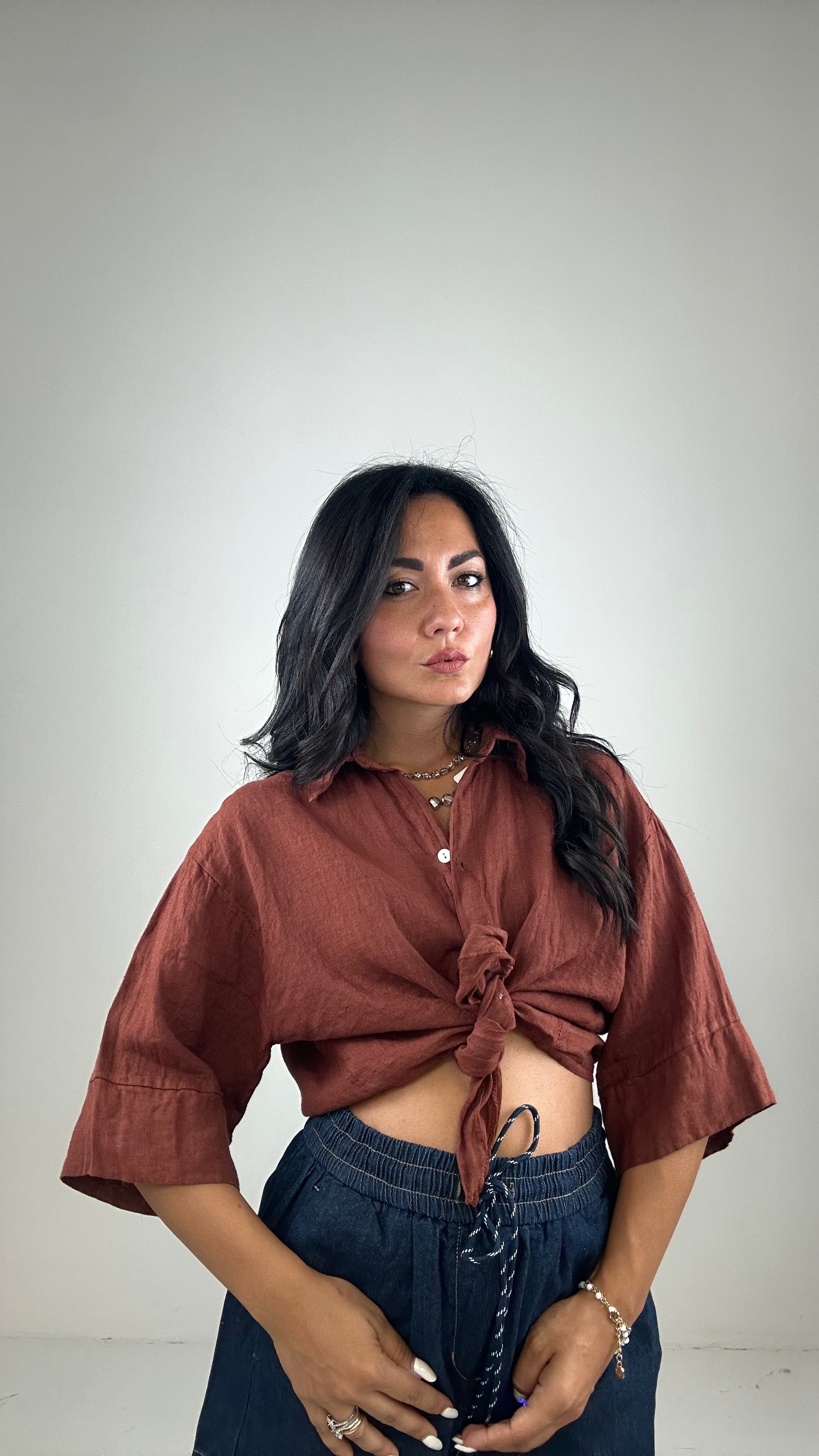 Camicia 100% LINO - RUGGINE