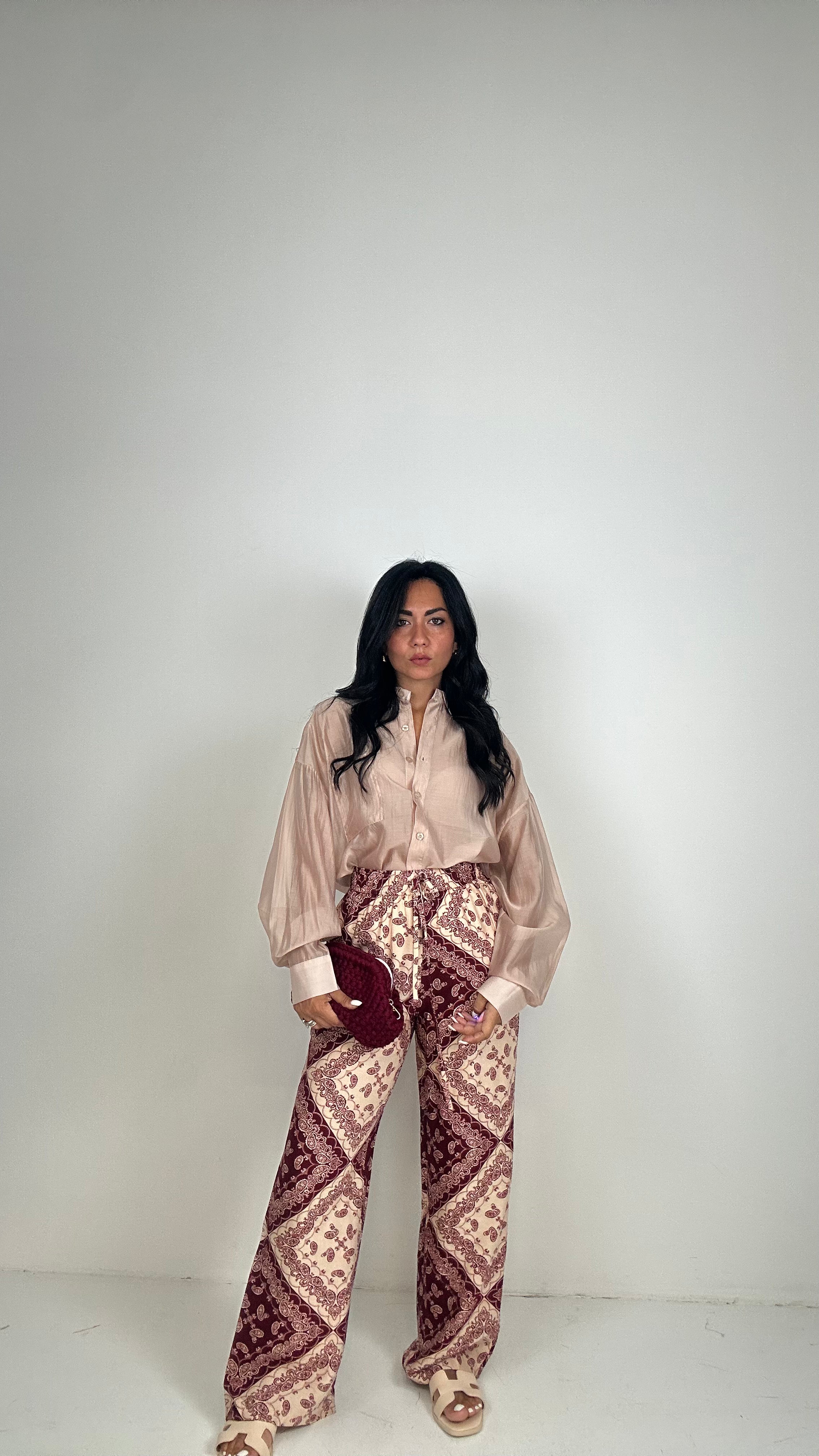 Pantalone FOULARD - BORDEAUX