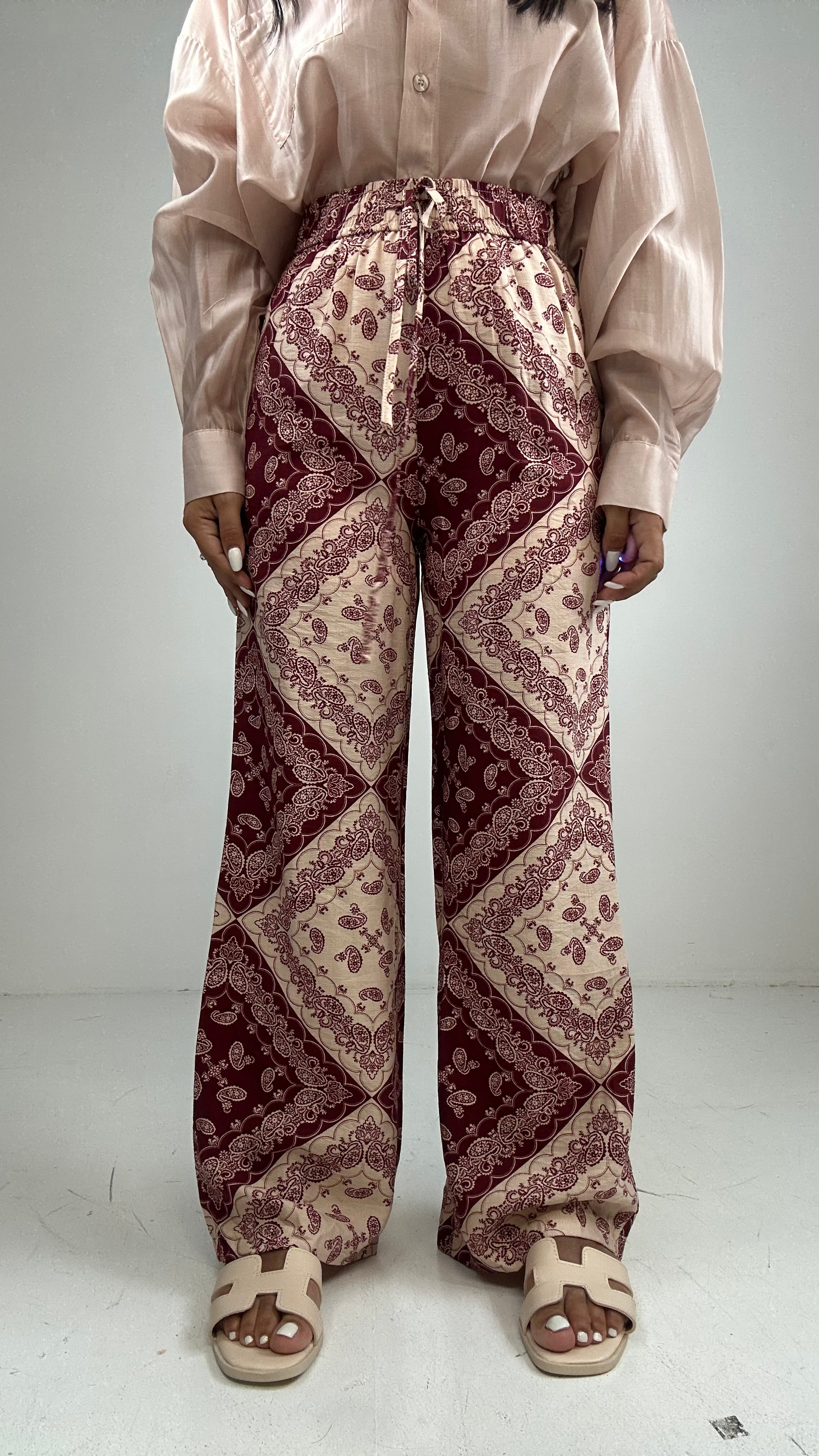 Pantalone FOULARD - BORDEAUX