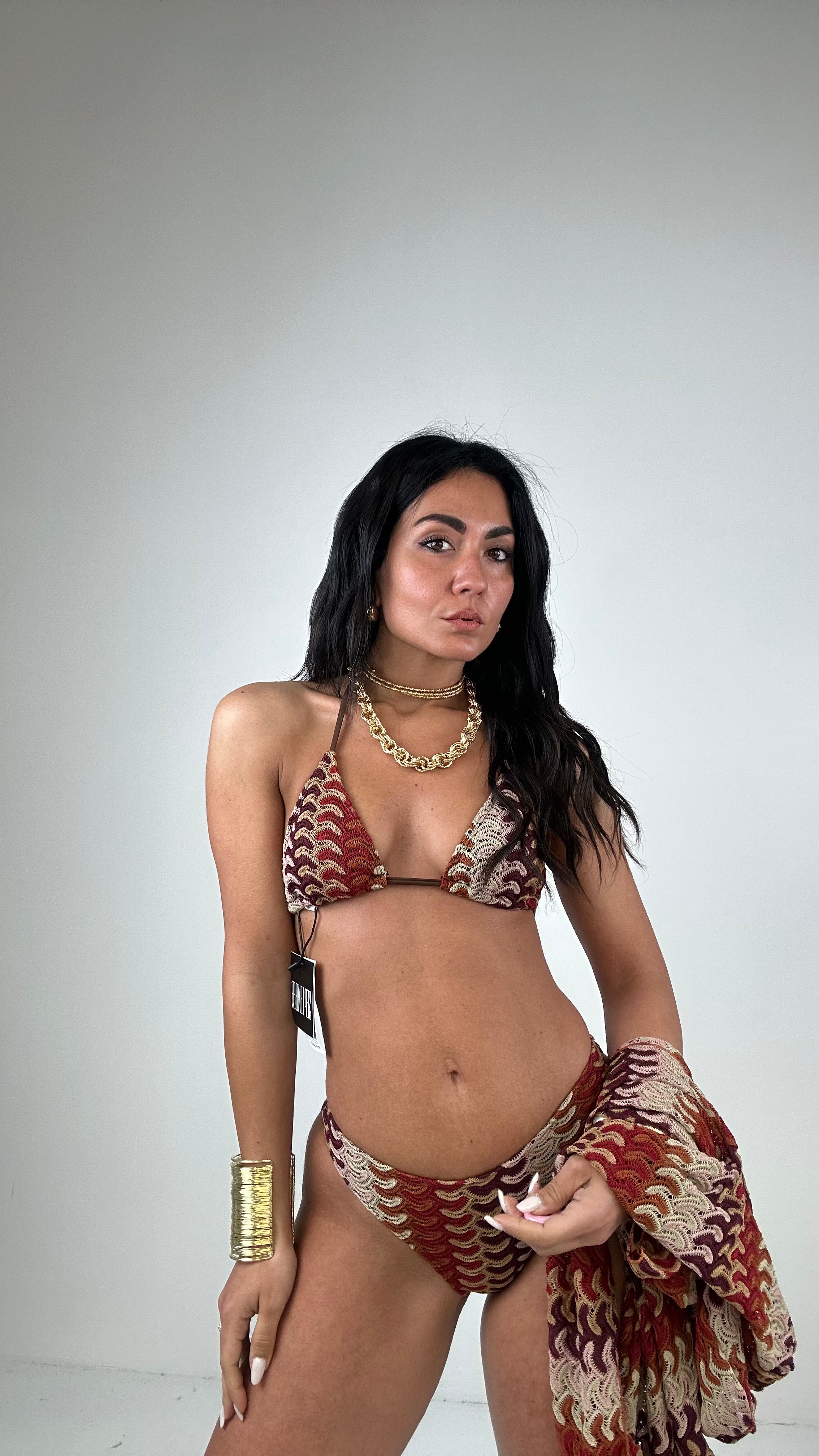 Bikini CON MINIDRESS MISS - COFFEE