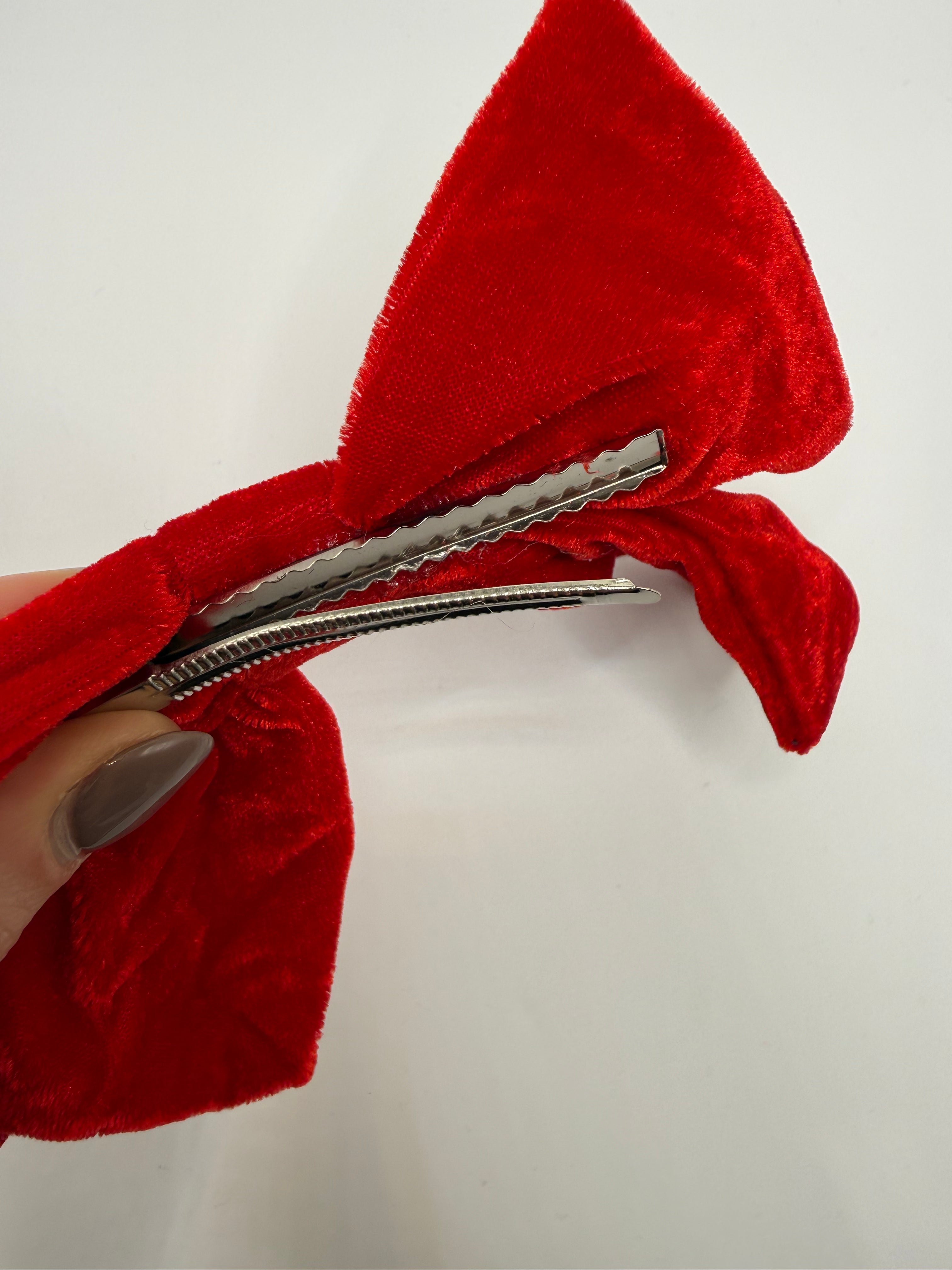 Fermaglio FIOCCO VELLUTO - ROSSO