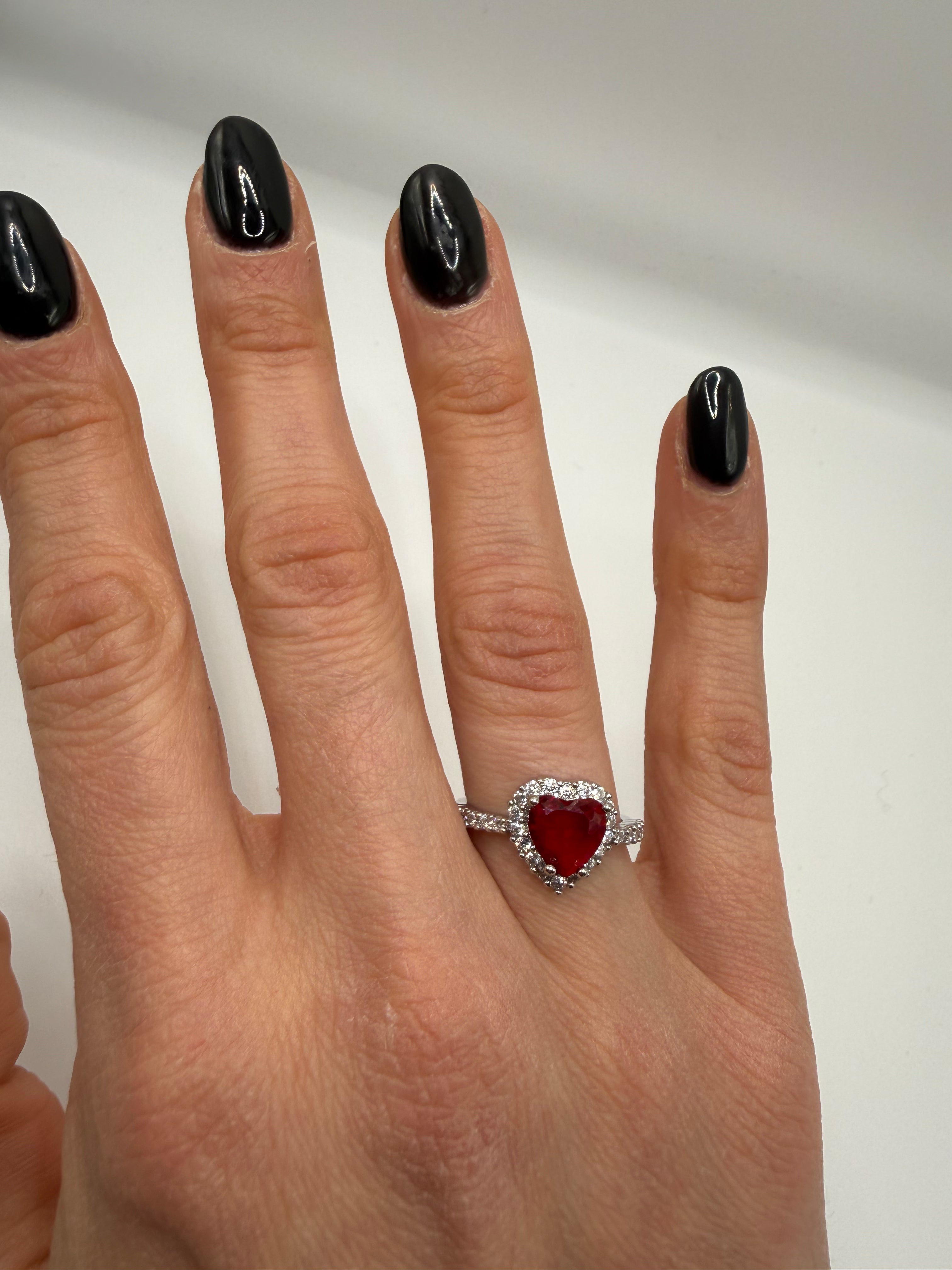 Anello CUORE D - ROSSO