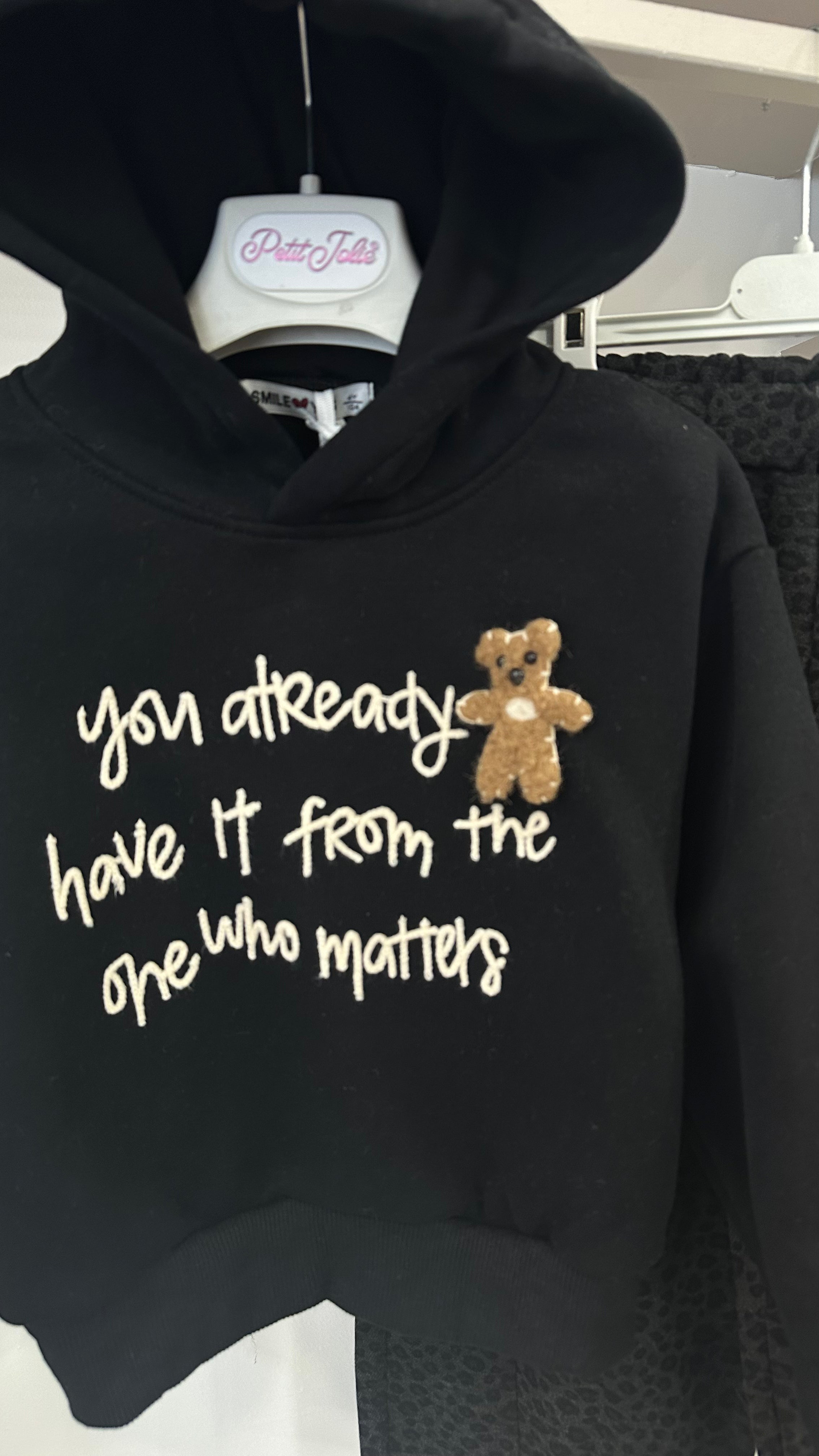Felpa MATTERS TEDDY 4-12A - NERO