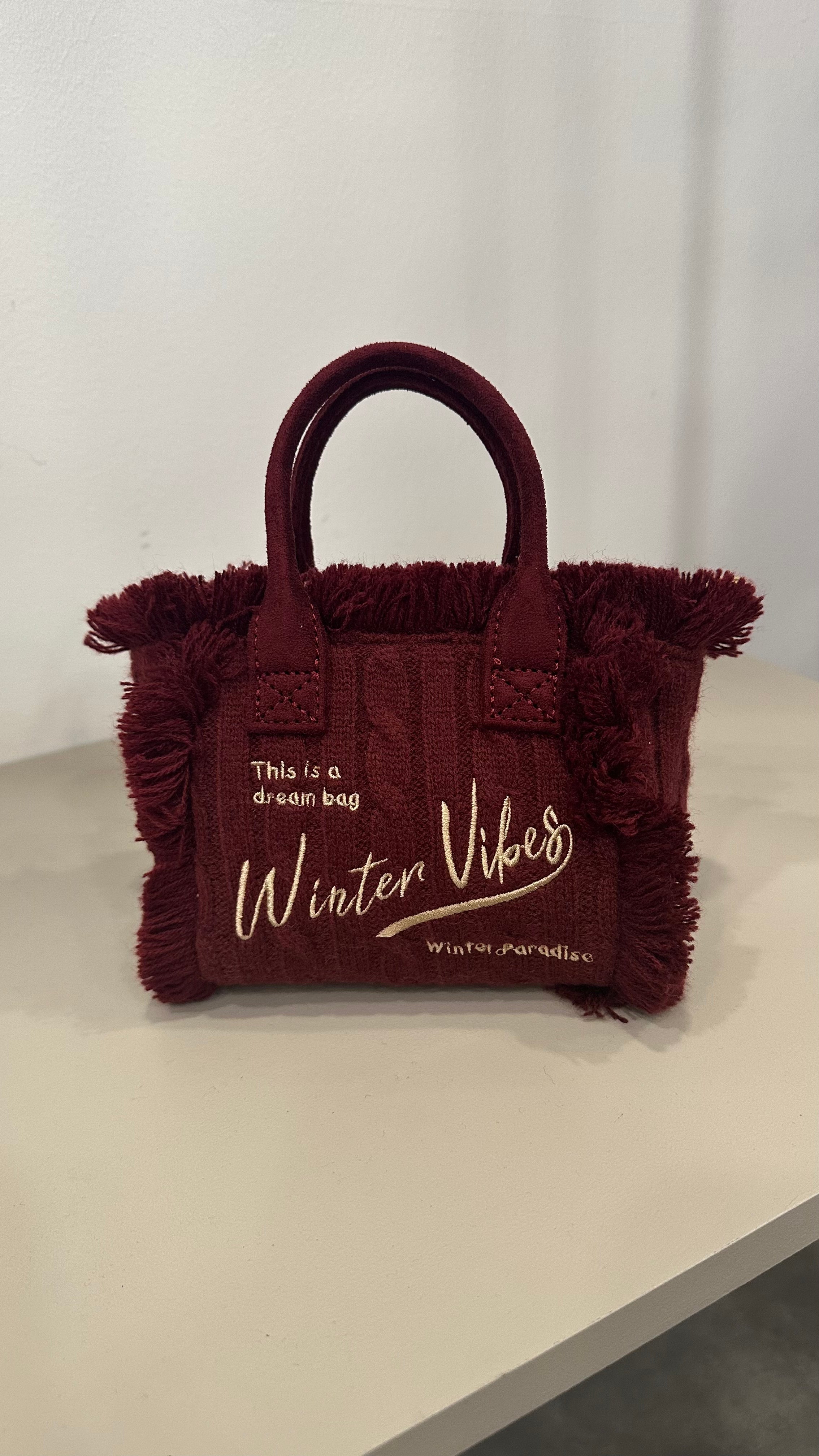 Borsa WINTER VIBES PICCOLA - BORDEAUX