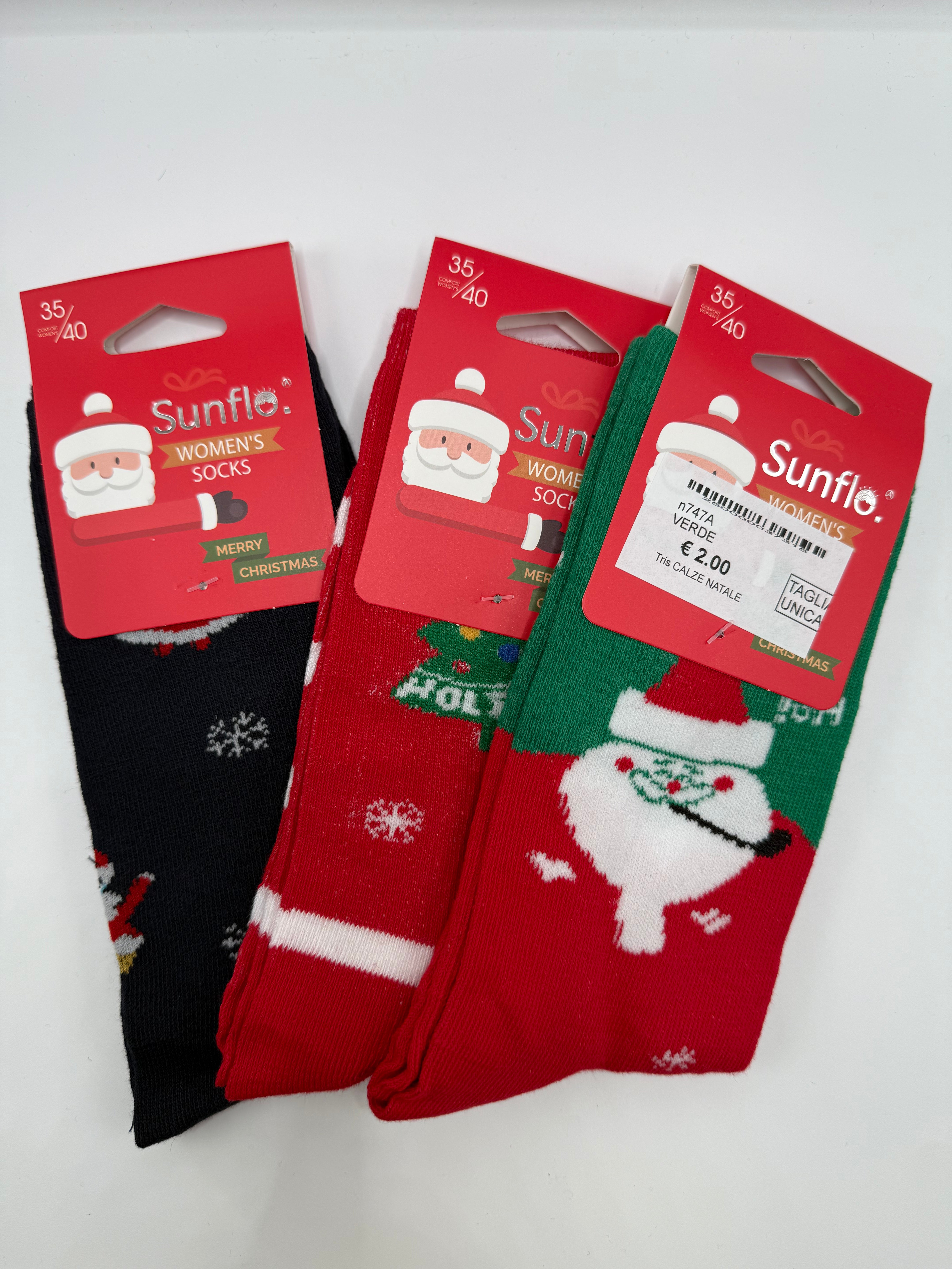 Tris CALZE NATALE - VERDE