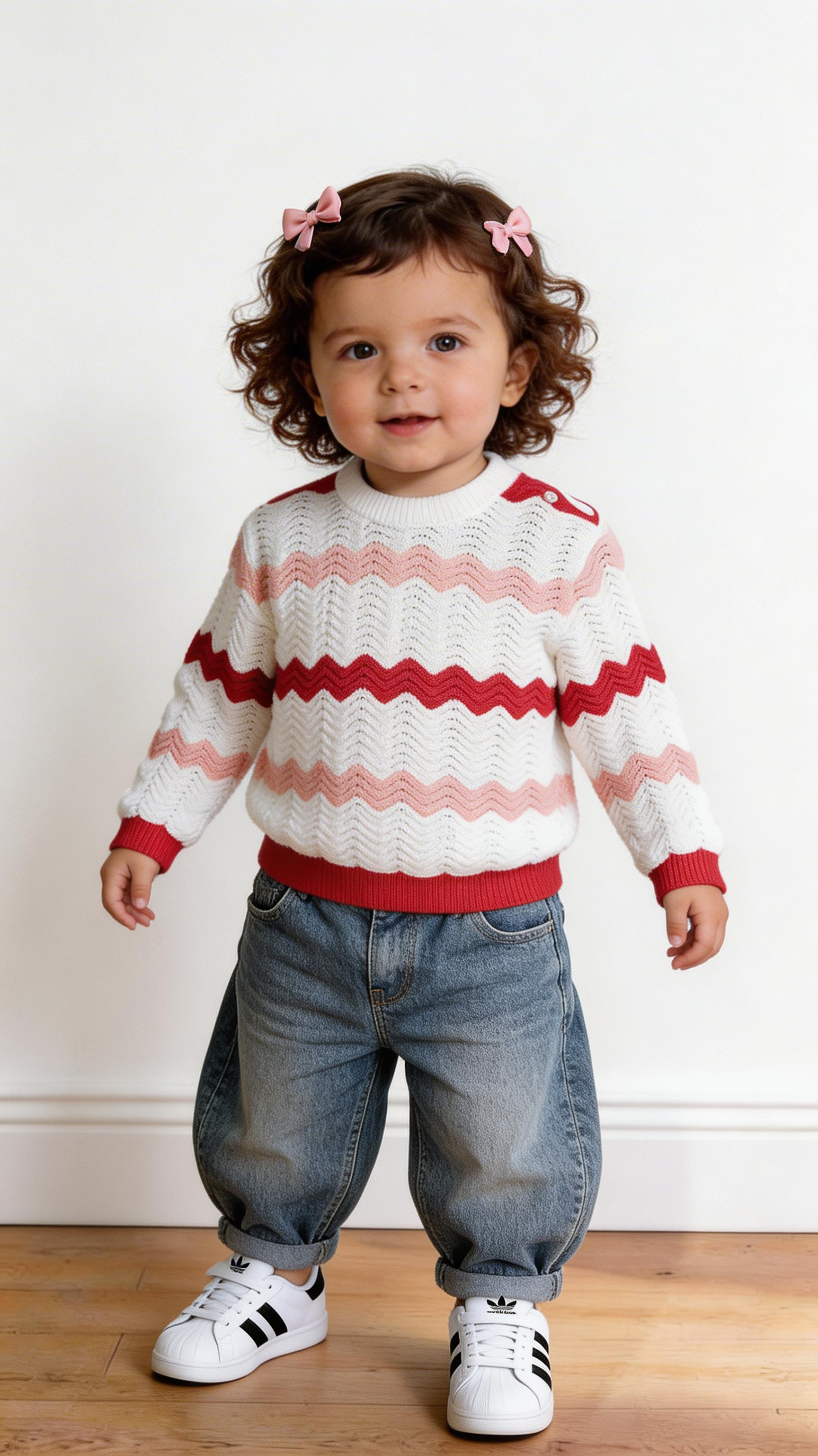 Pull ZIG ZAG 12-36M - BIANCO