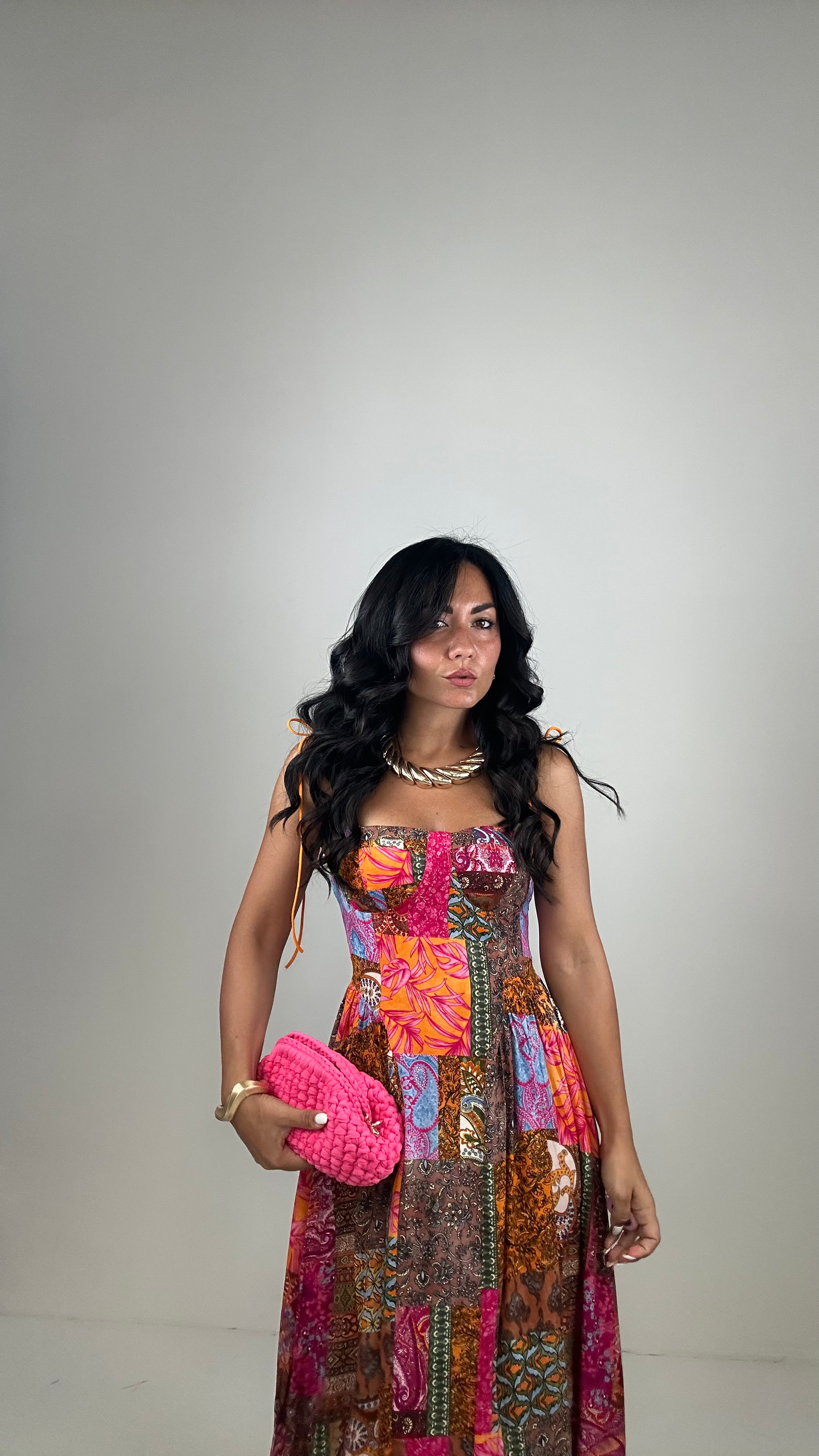 Vestito LACCETTO FANTASY - ARANCIO