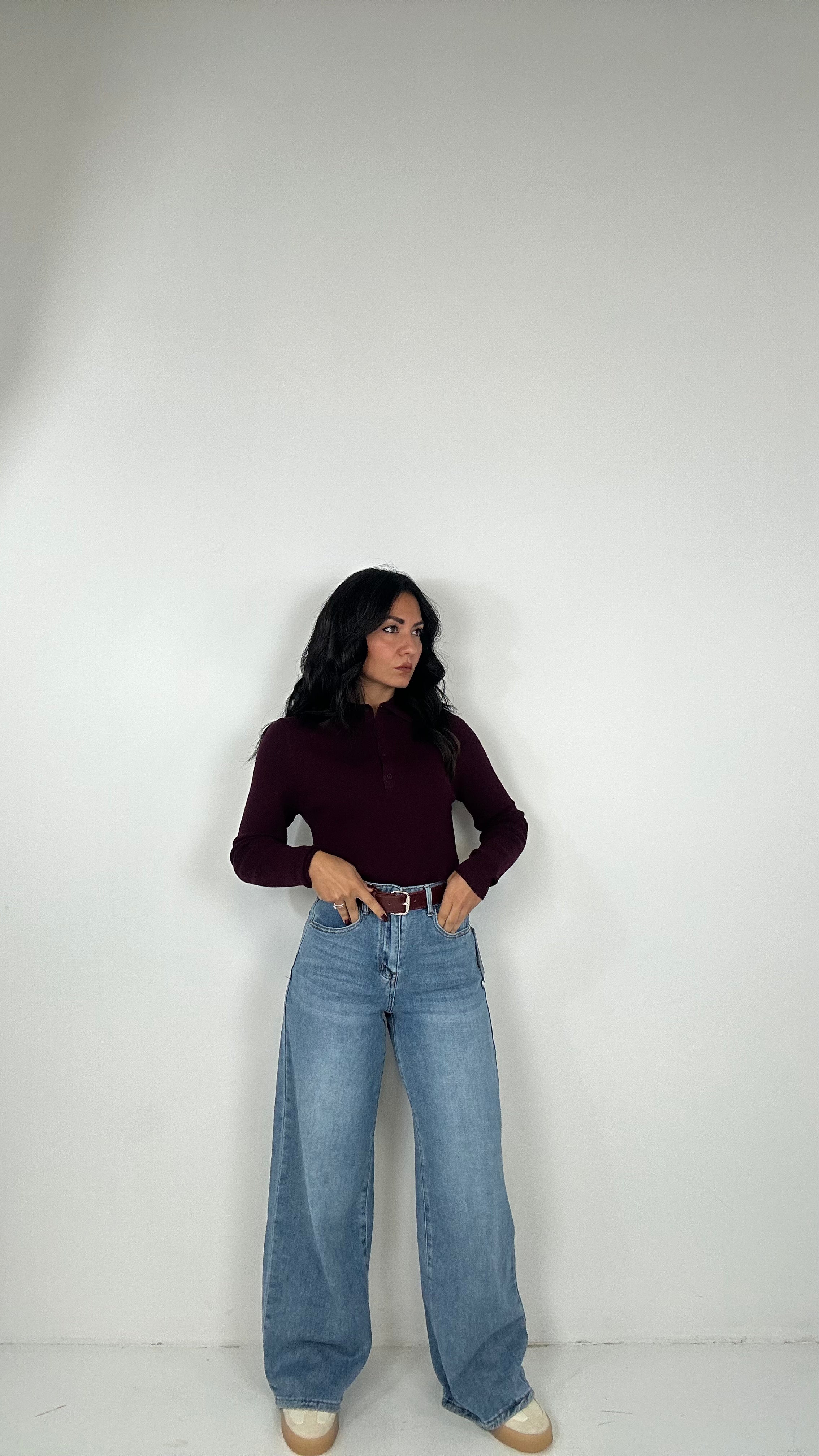 Jeans WIDE LEG WINE - JEANS