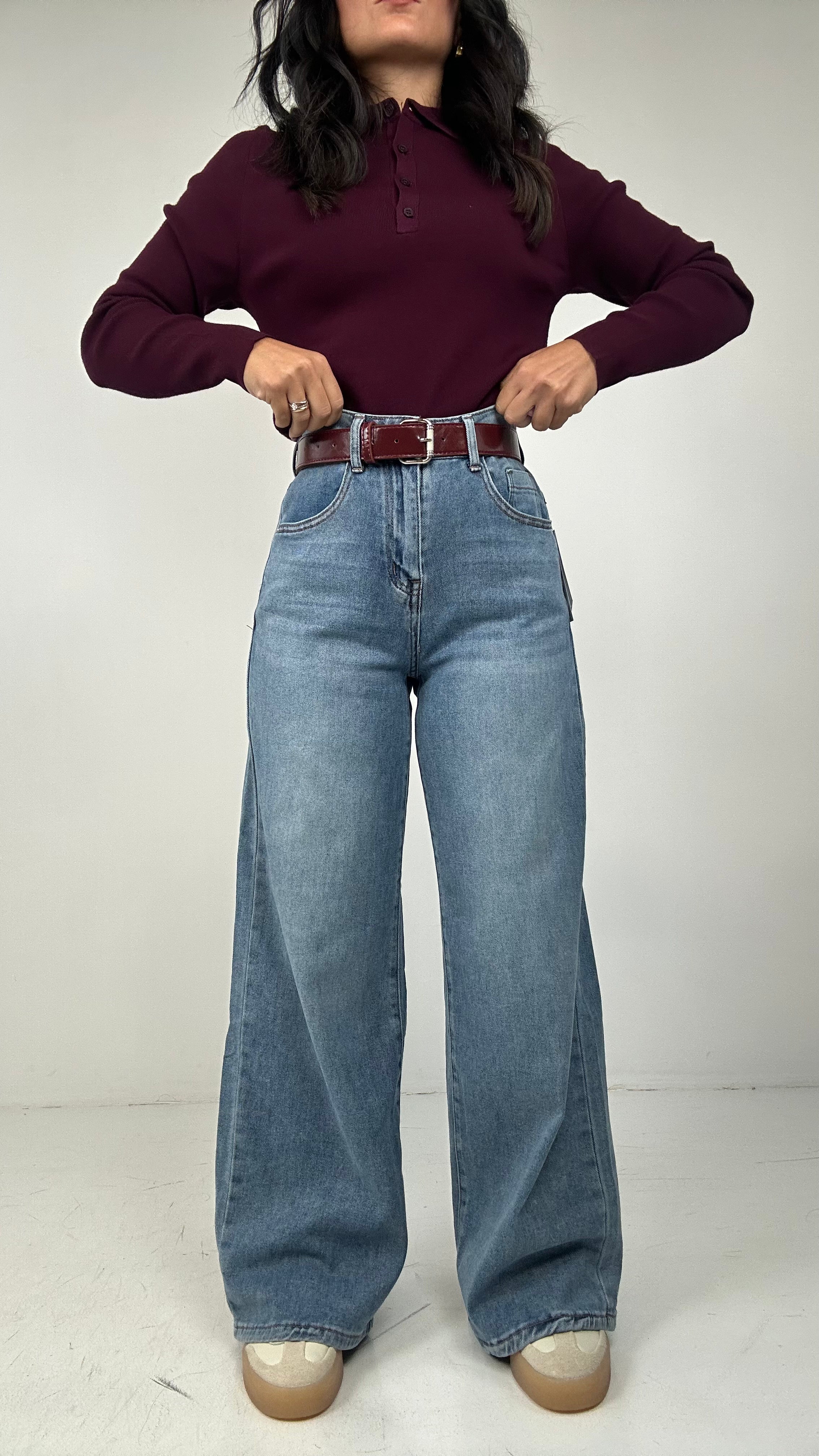 Jeans WIDE LEG WINE - JEANS