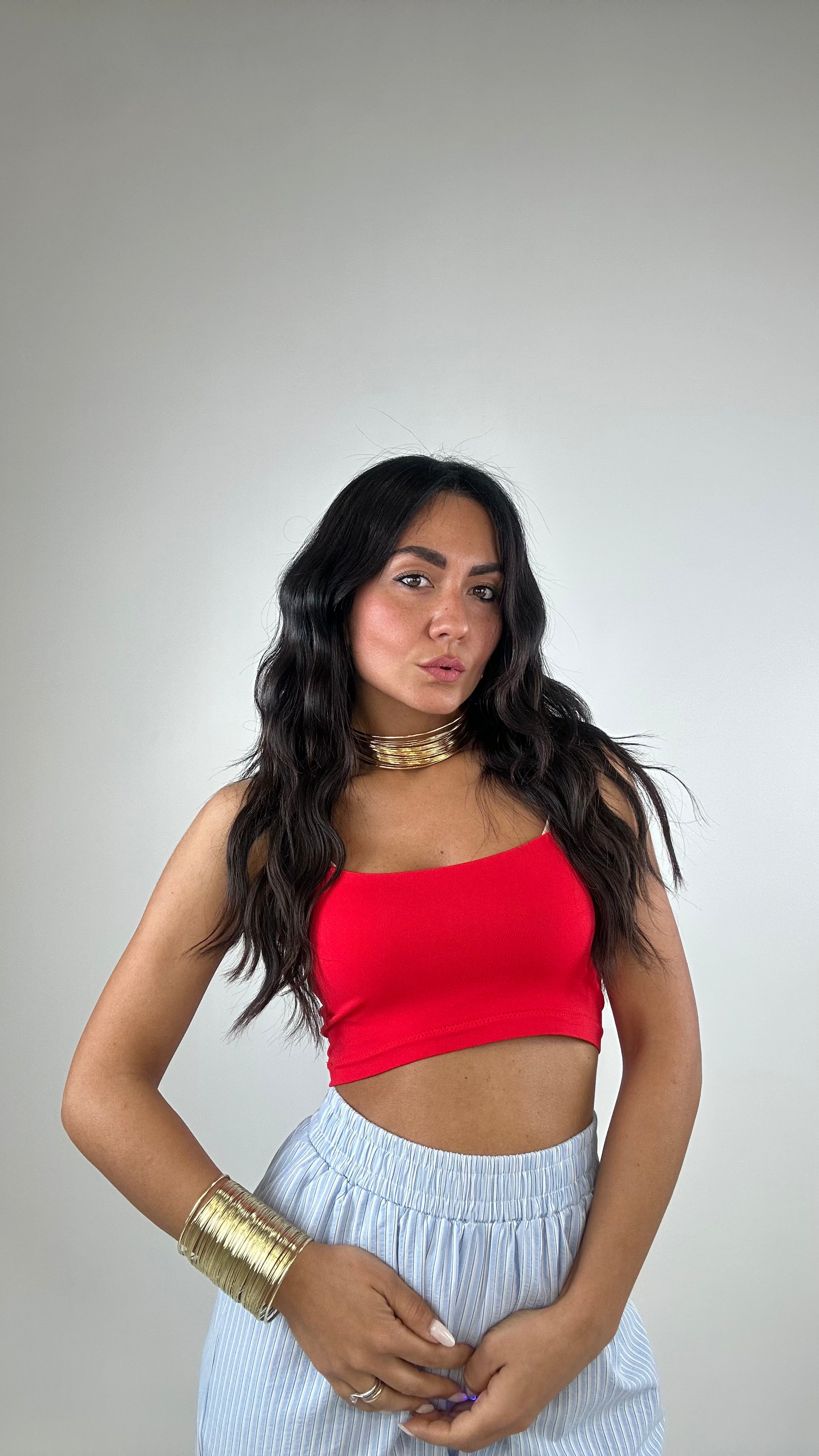 Top CROP BASIC - ROSSO